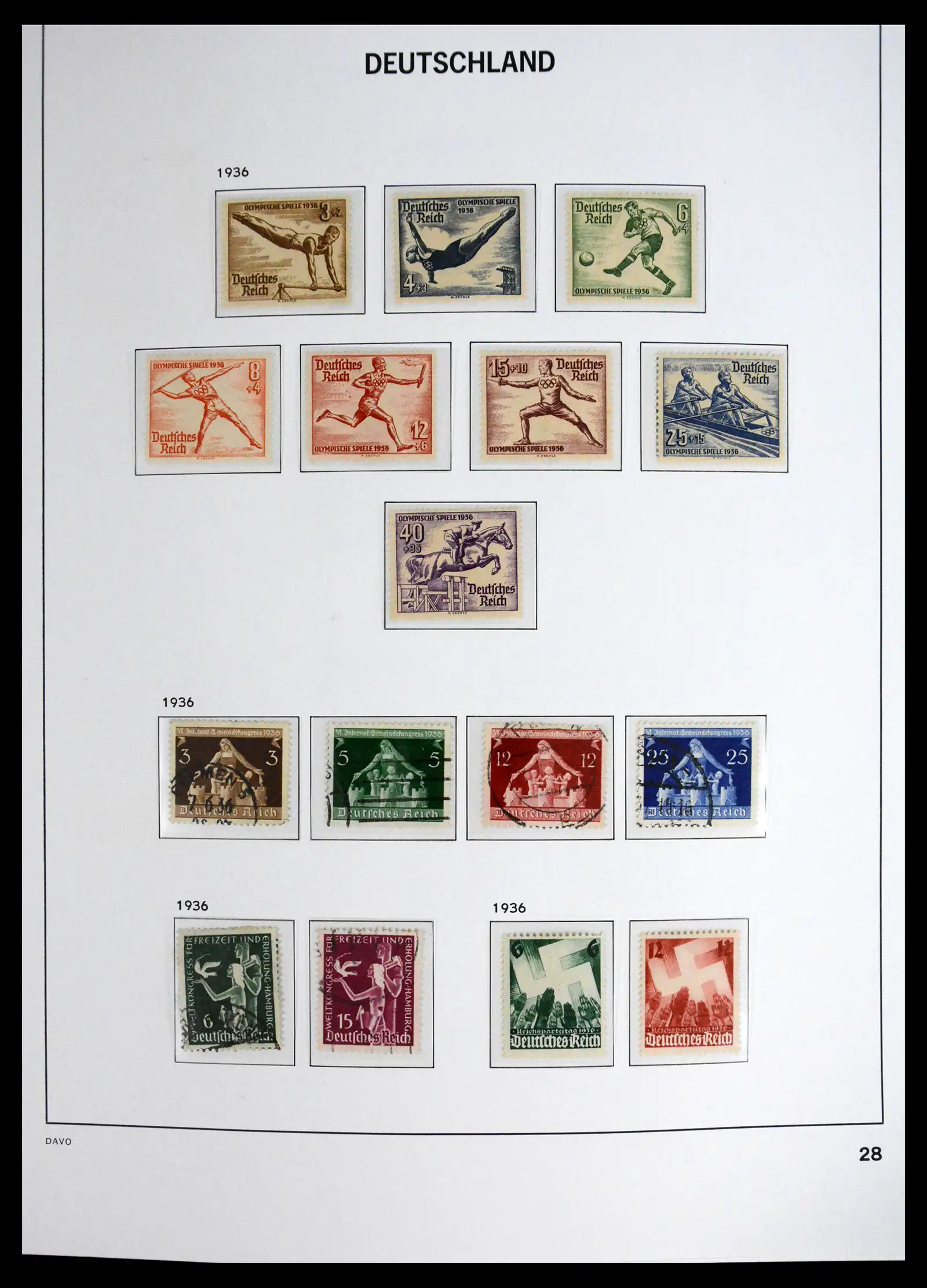 41720 0030 - Stamp collection 41720 Germany Reich complete 1872-1945.