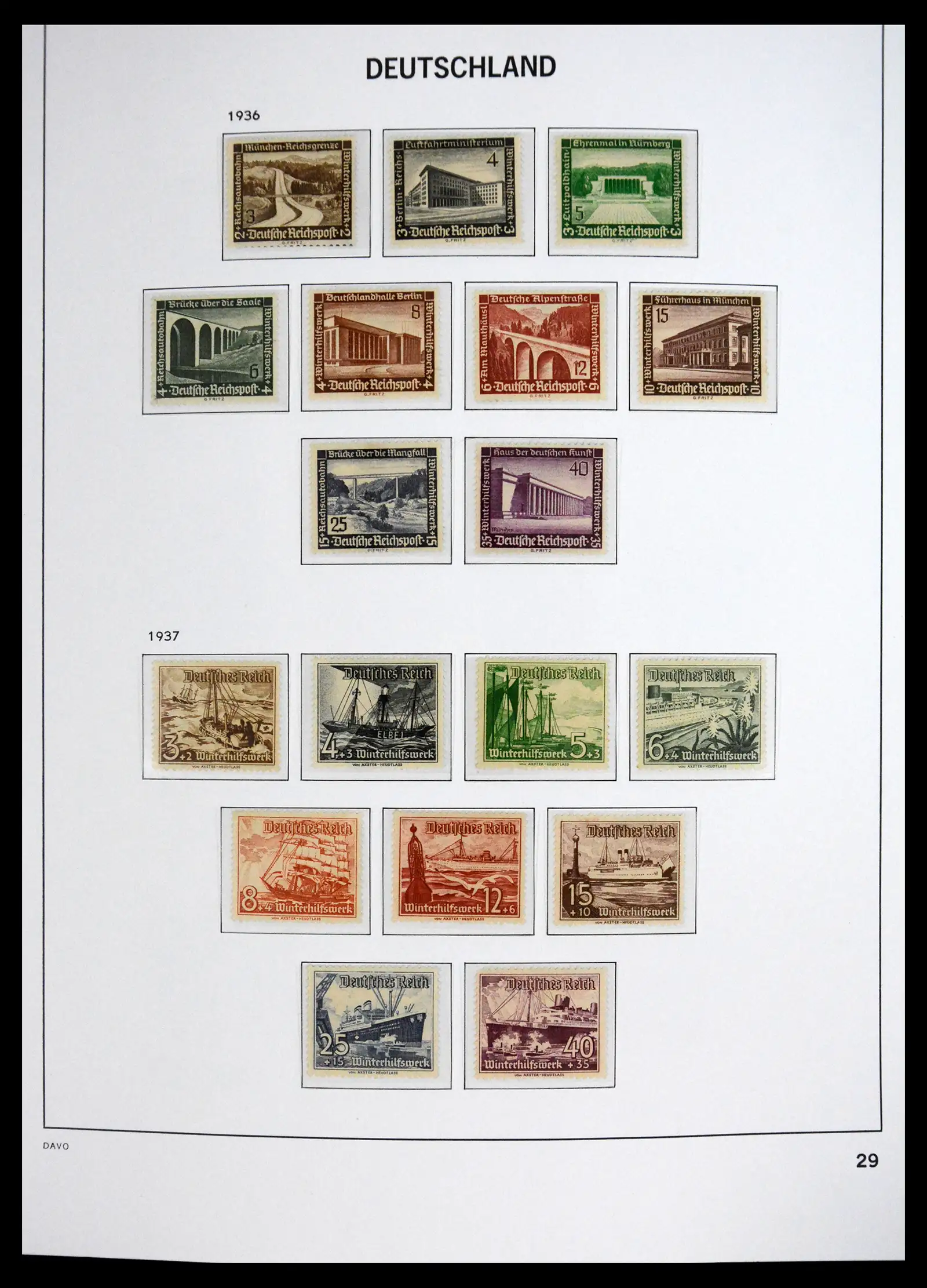 41720 0031 - Stamp collection 41720 Germany Reich complete 1872-1945.