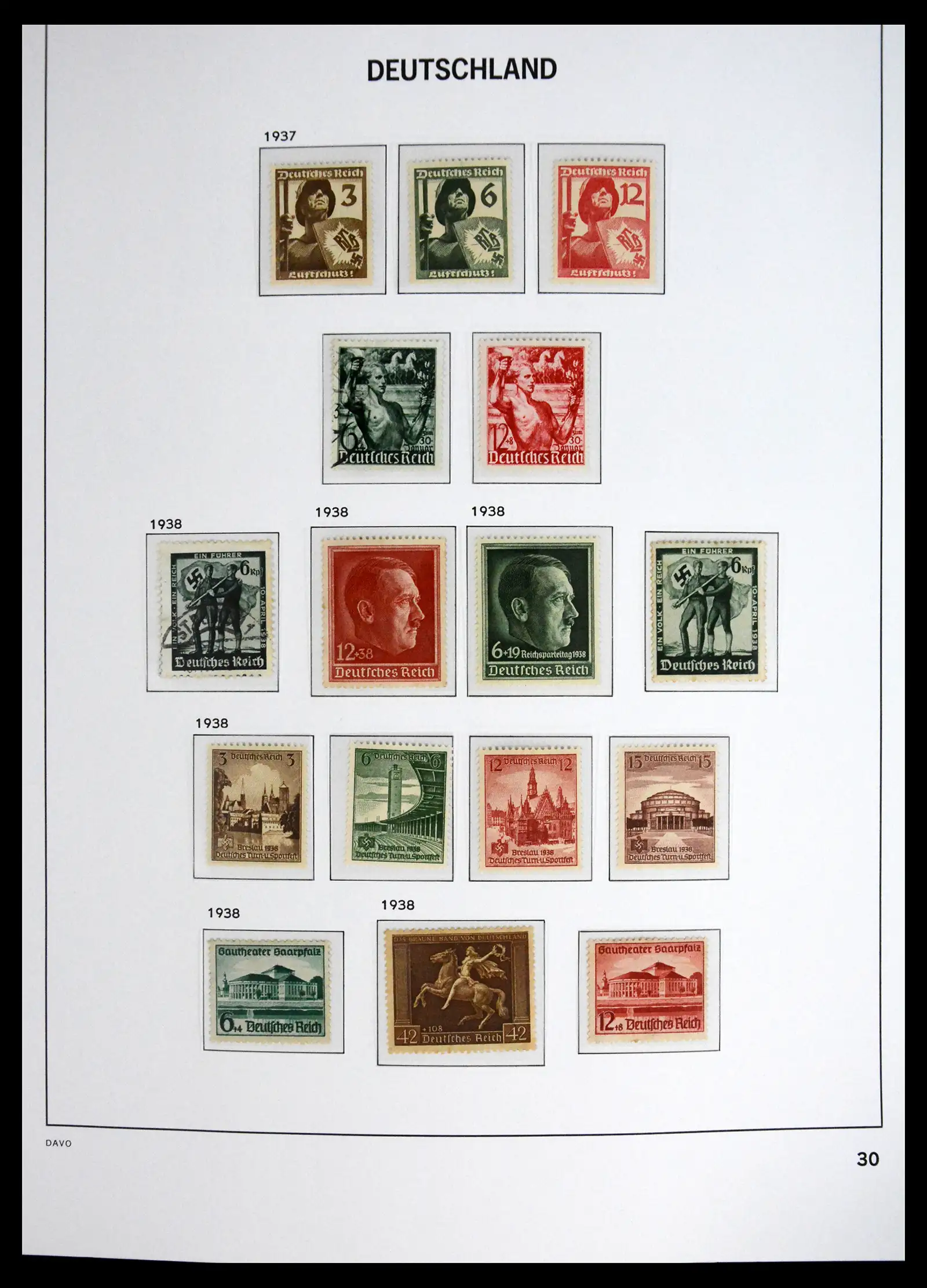 41720 0032 - Stamp collection 41720 Germany Reich complete 1872-1945.
