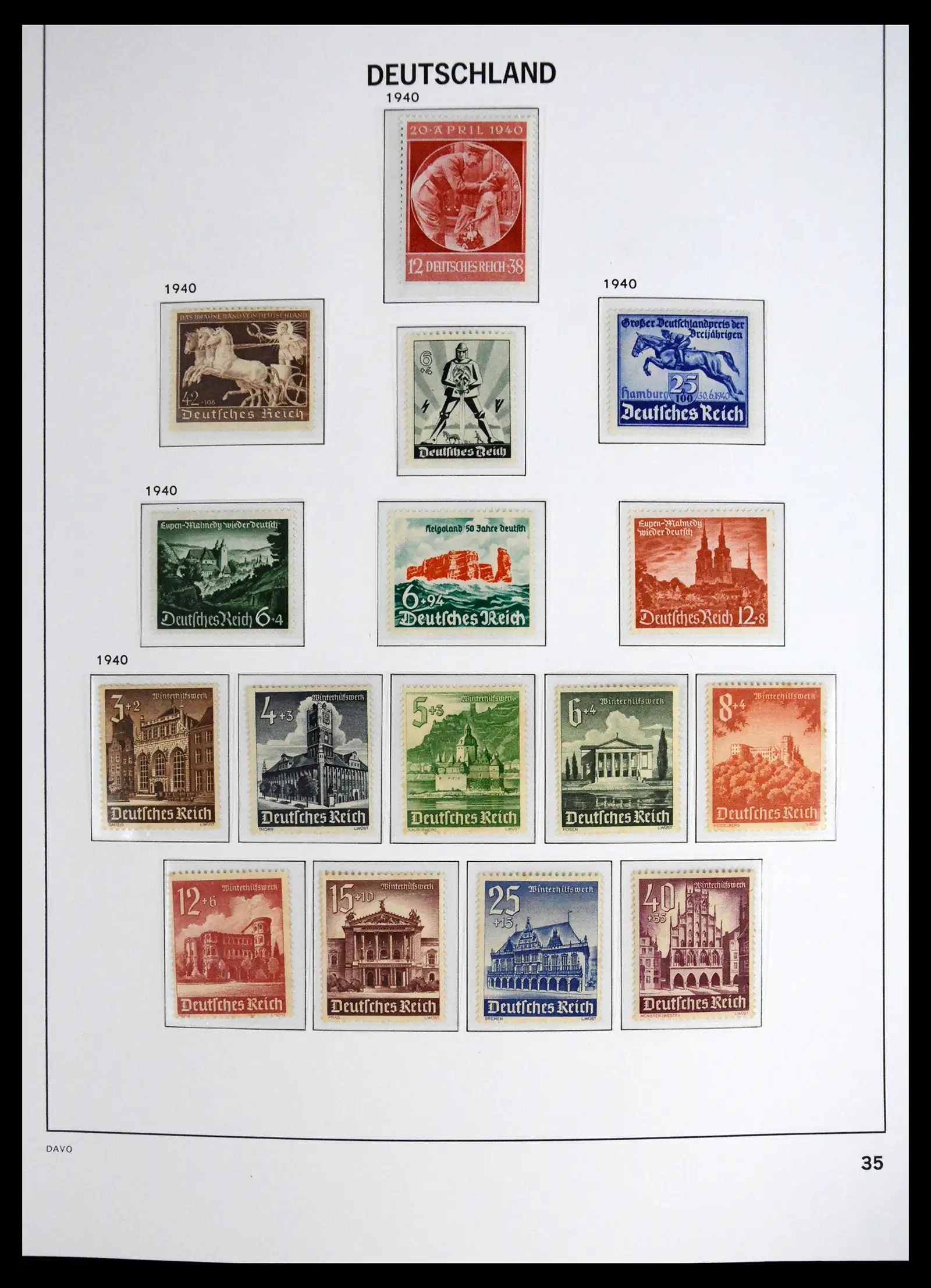 41720 0038 - Stamp collection 41720 Germany Reich complete 1872-1945.