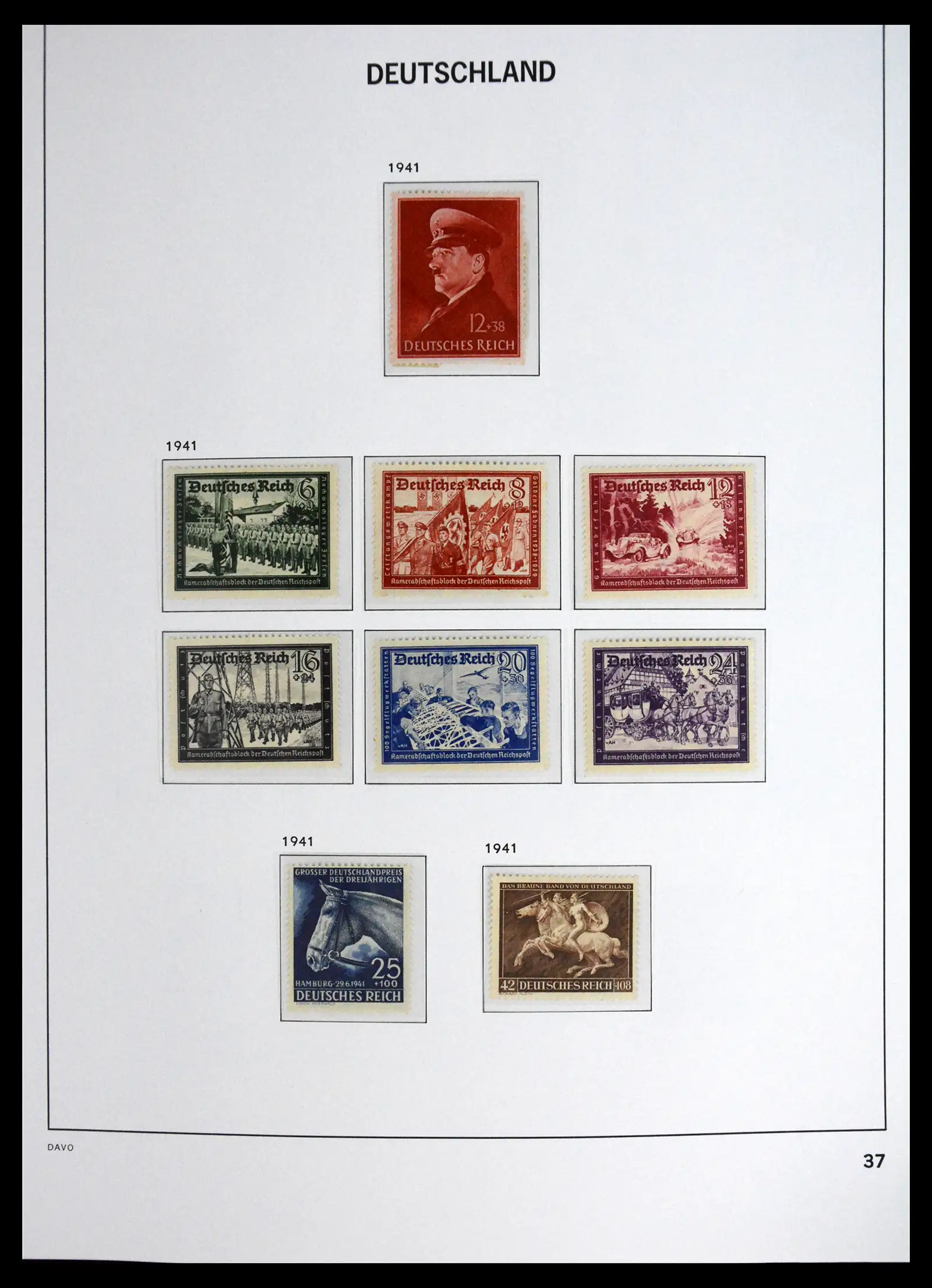 41720 0040 - Stamp collection 41720 Germany Reich complete 1872-1945.