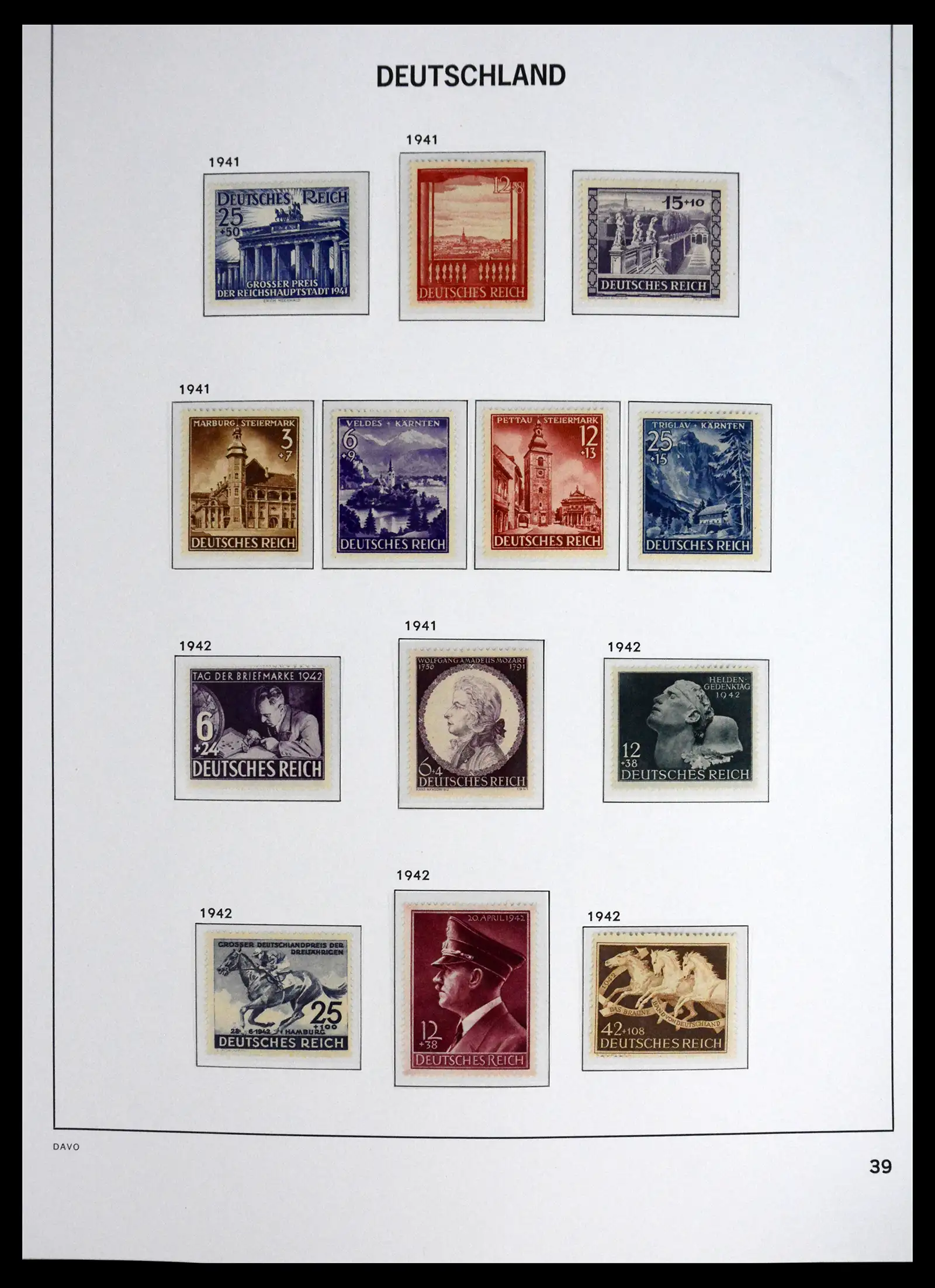 41720 0043 - Stamp collection 41720 Germany Reich complete 1872-1945.