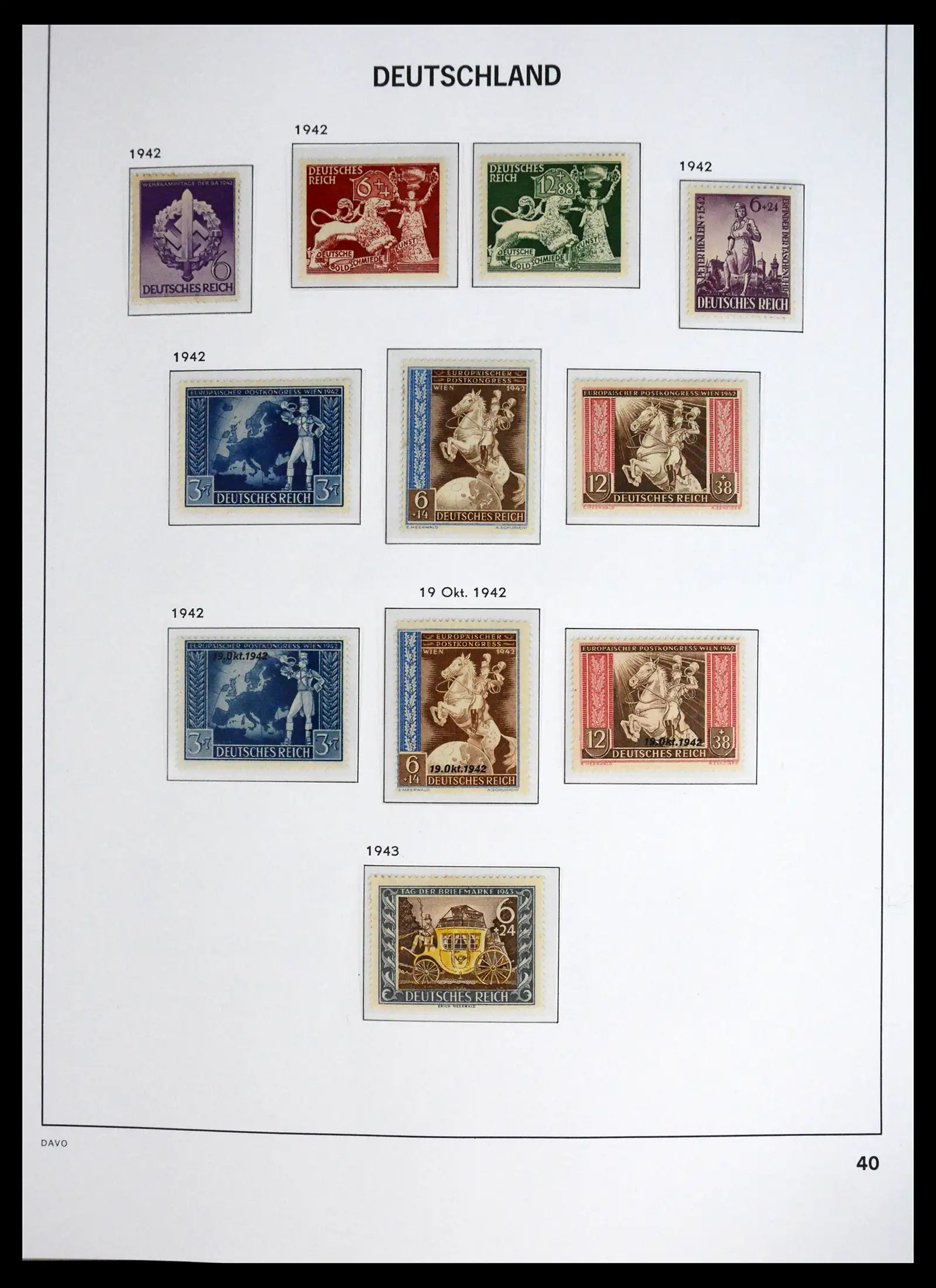 41720 0045 - Stamp collection 41720 Germany Reich complete 1872-1945.