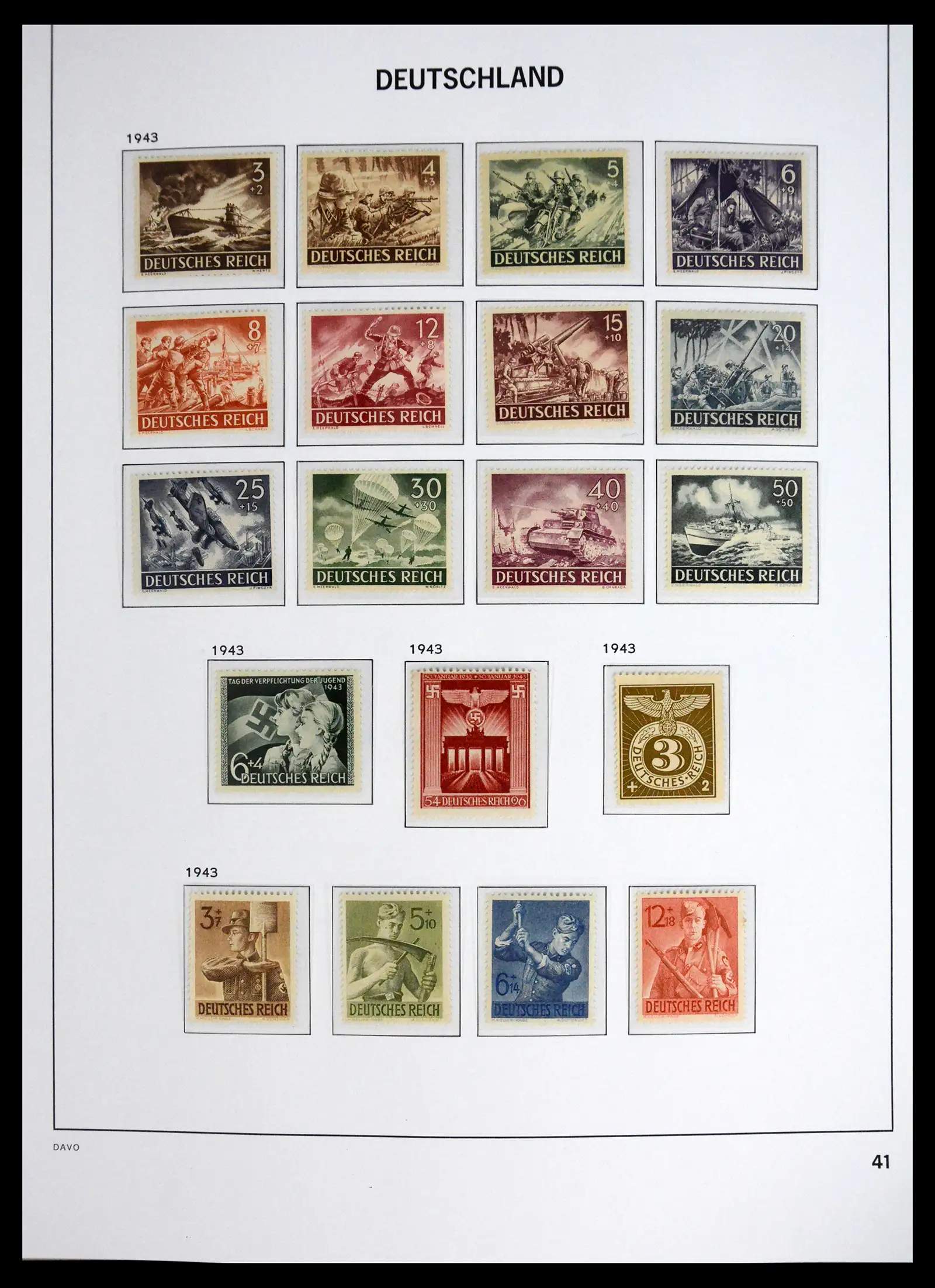 41720 0046 - Stamp collection 41720 Germany Reich complete 1872-1945.