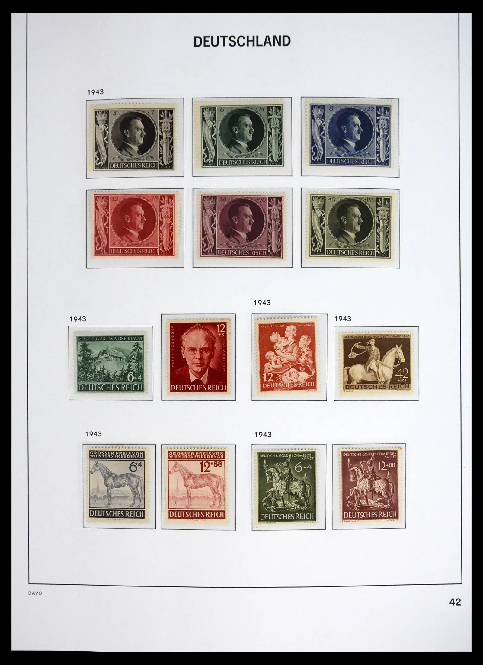 41720 0047 - Stamp collection 41720 Germany Reich complete 1872-1945.