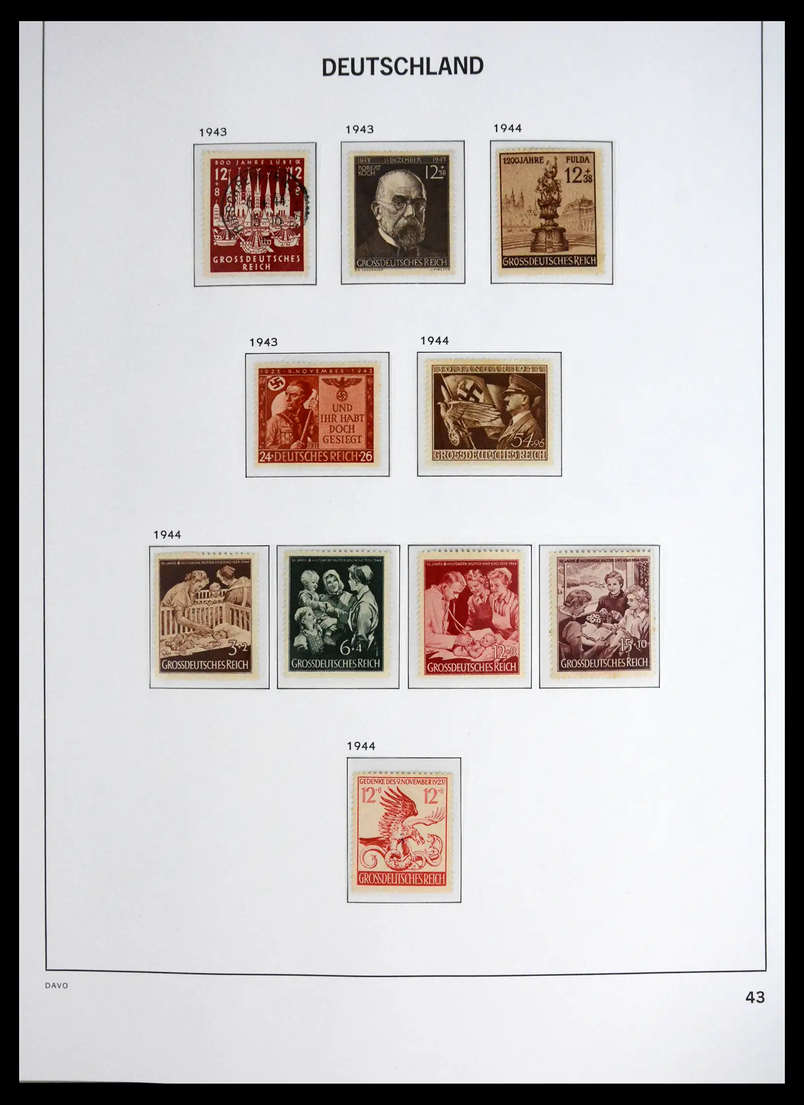 41720 0048 - Stamp collection 41720 Germany Reich complete 1872-1945.