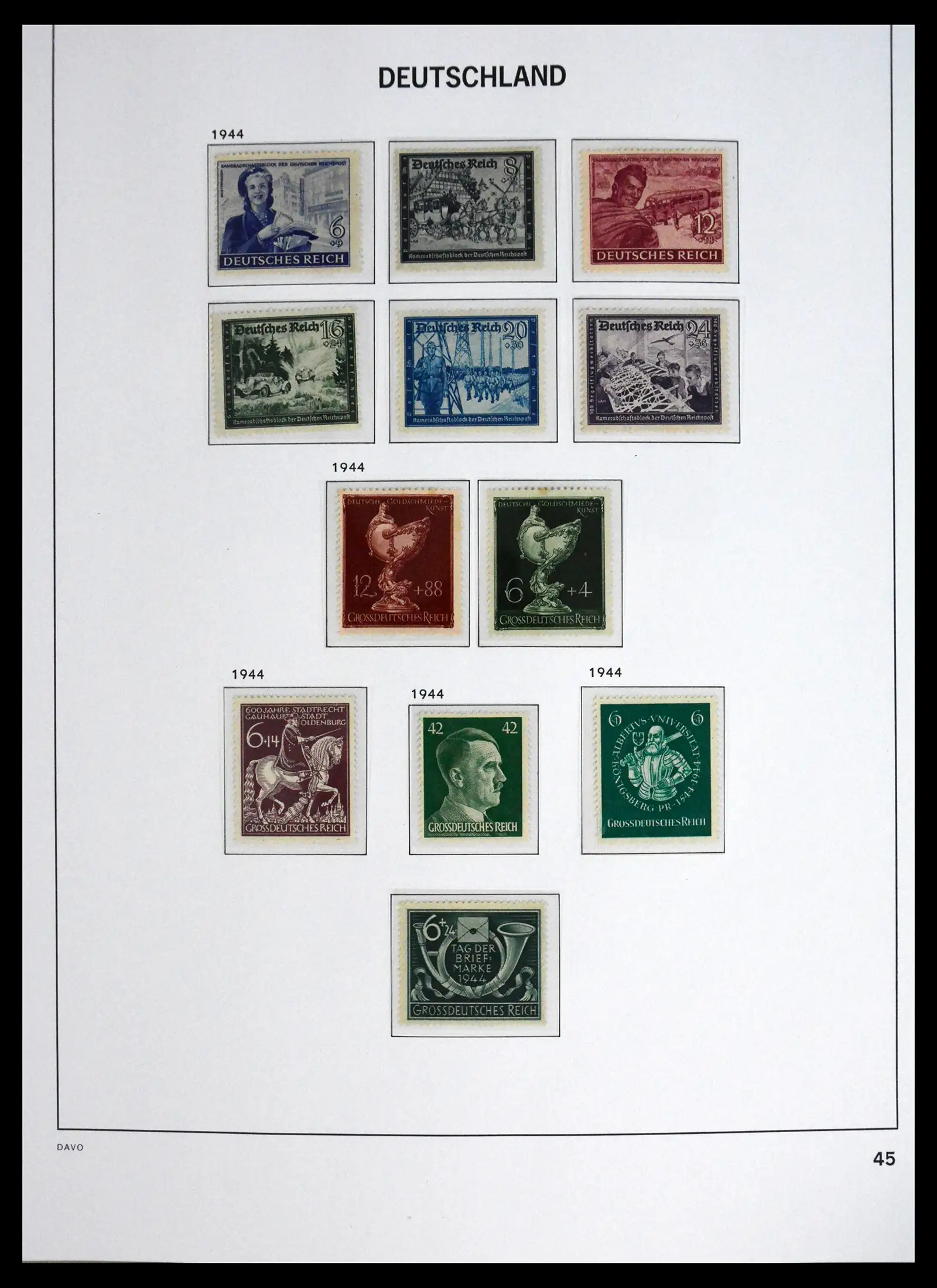 41720 0050 - Stamp collection 41720 Germany Reich complete 1872-1945.