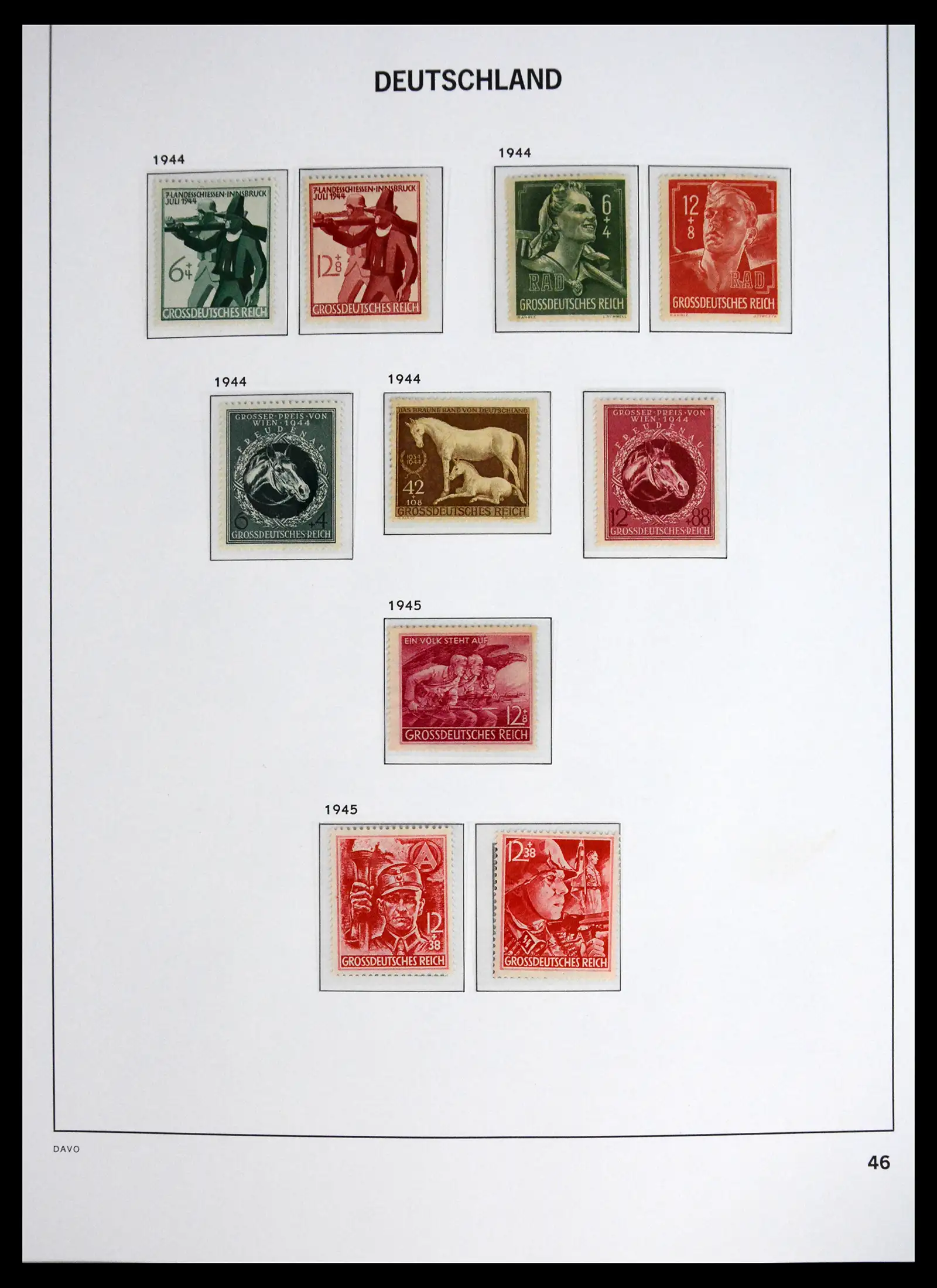 41720 0051 - Stamp collection 41720 Germany Reich complete 1872-1945.