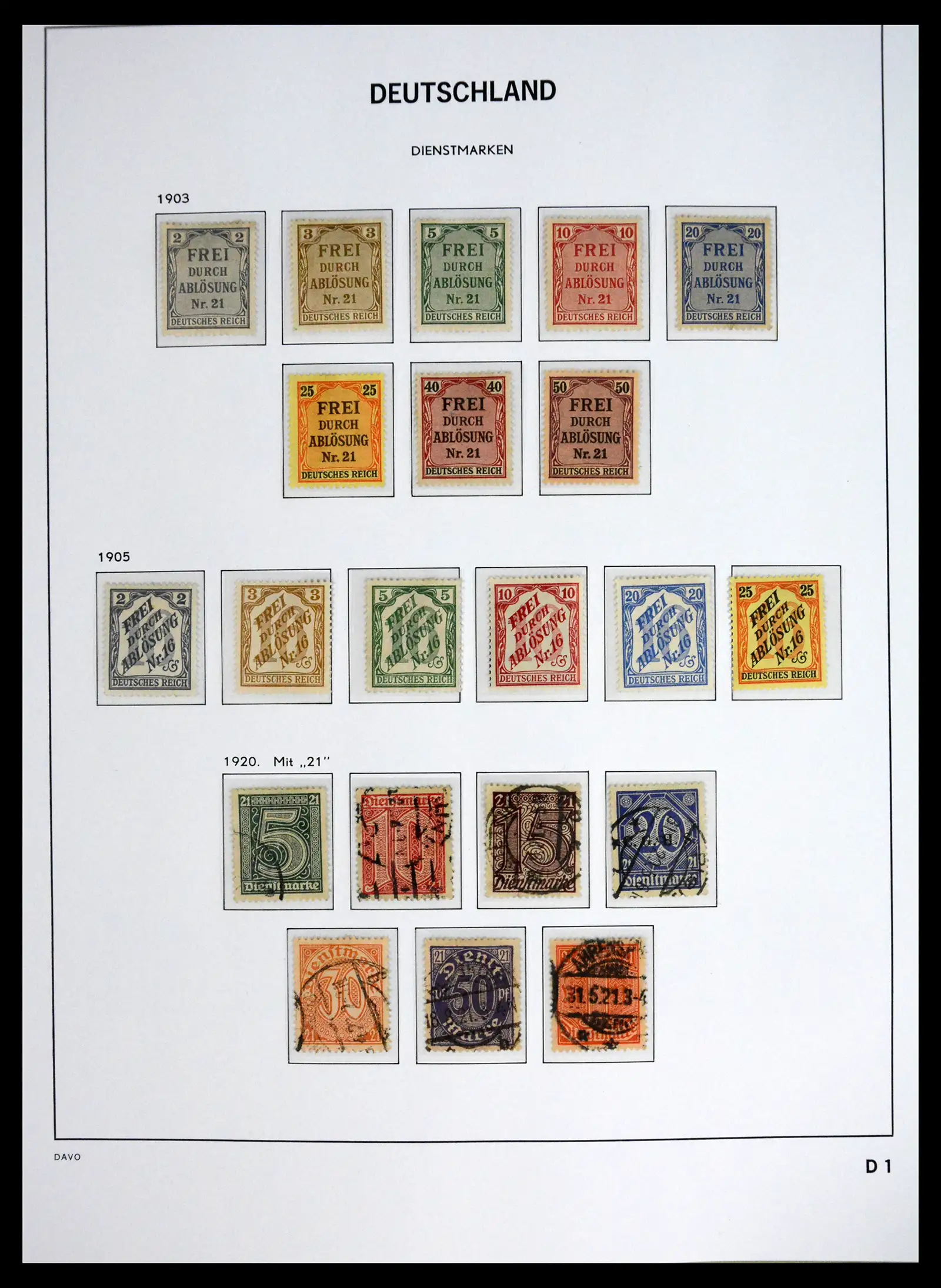 41720 0063 - Stamp collection 41720 Germany Reich complete 1872-1945.