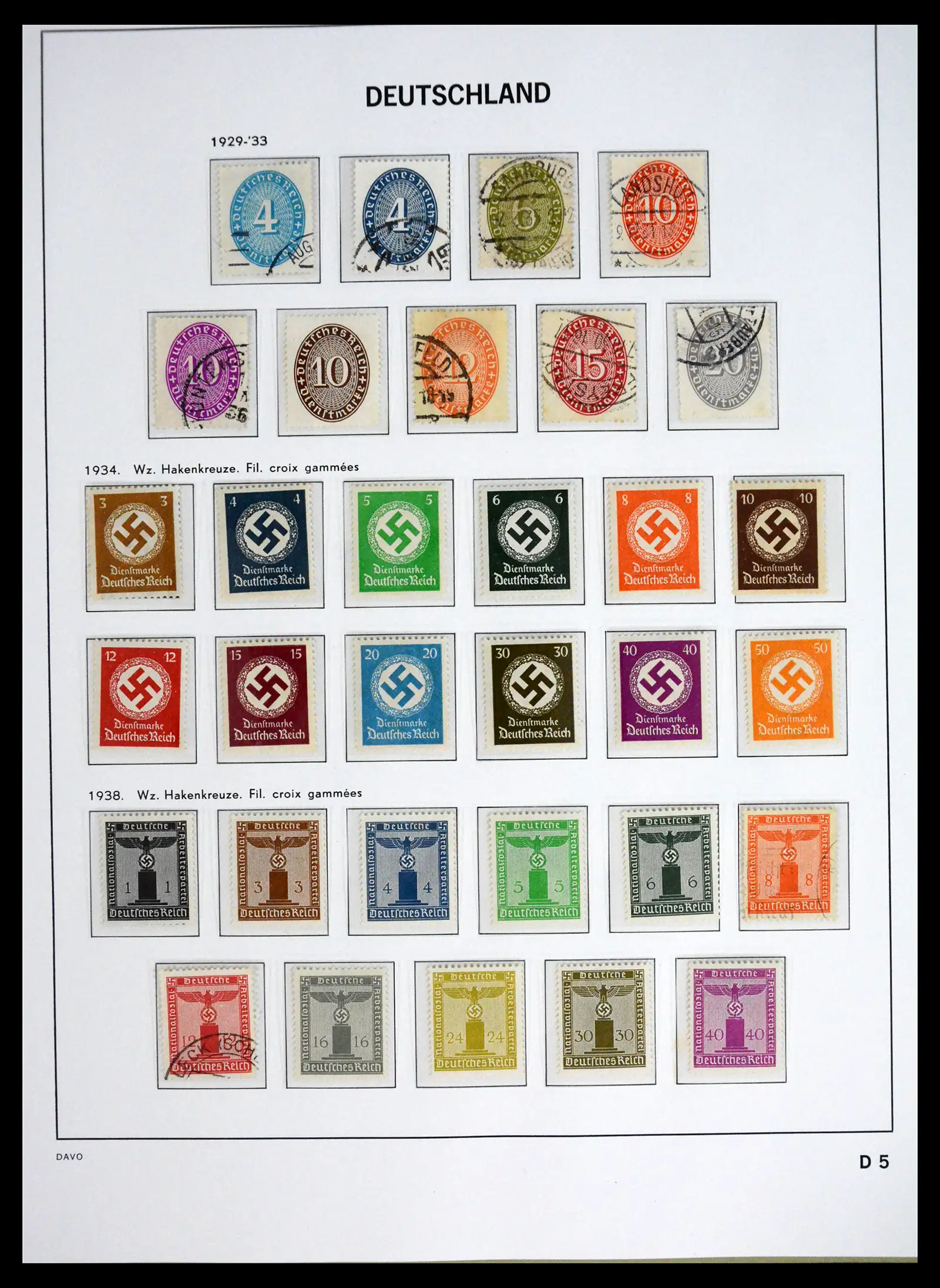 41720 0069 - Stamp collection 41720 Germany Reich complete 1872-1945.