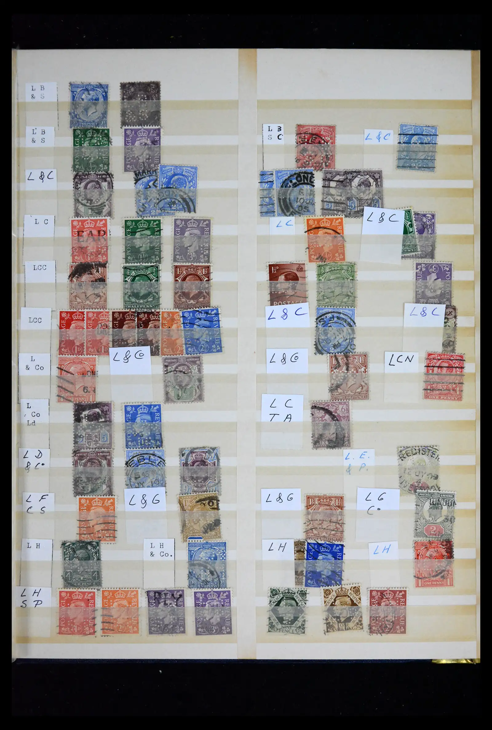 41721 0032 - Stamp collection 41721 Great Britain perfins 1900-1970.