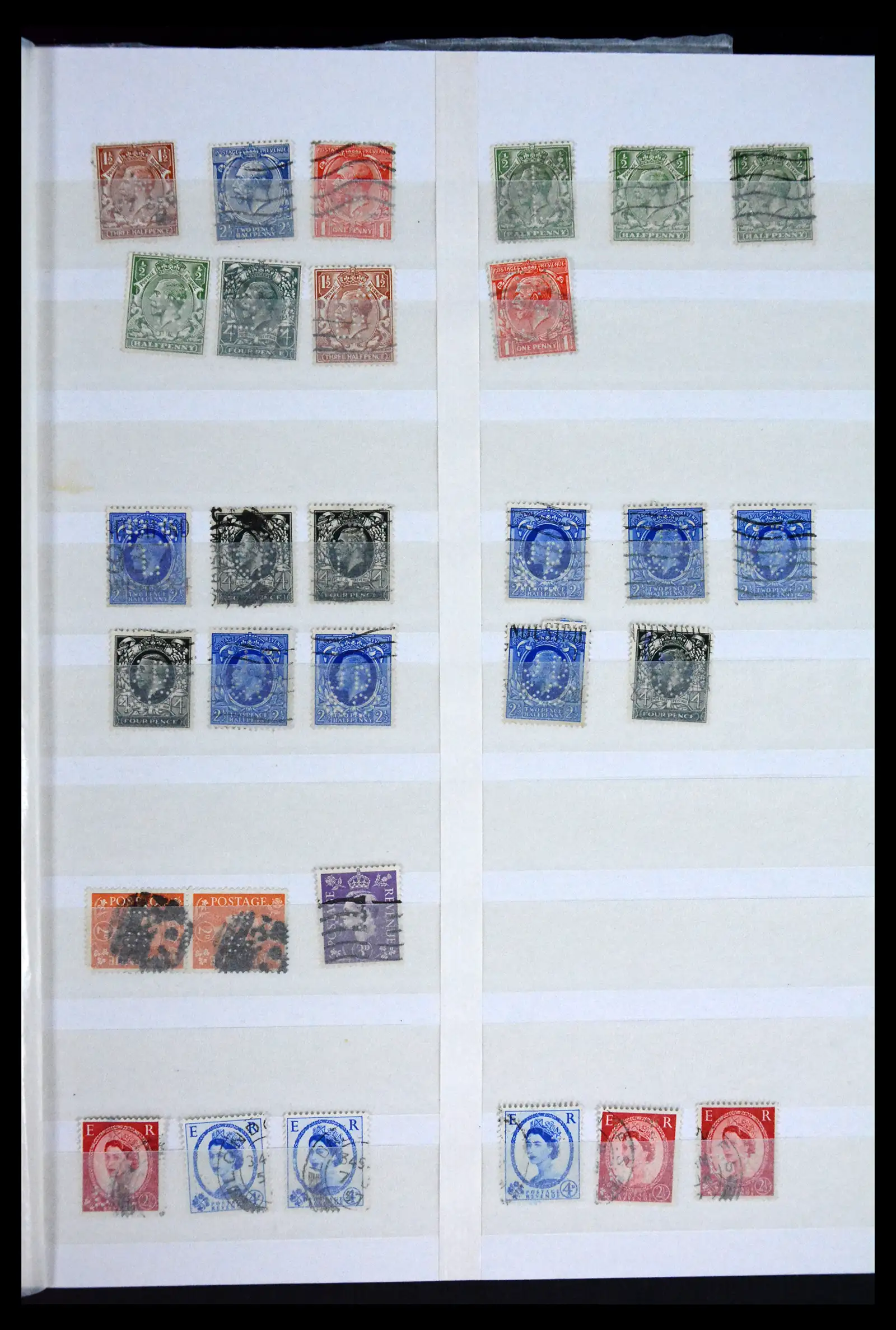 41721 0042 - Stamp collection 41721 Great Britain perfins 1900-1970.