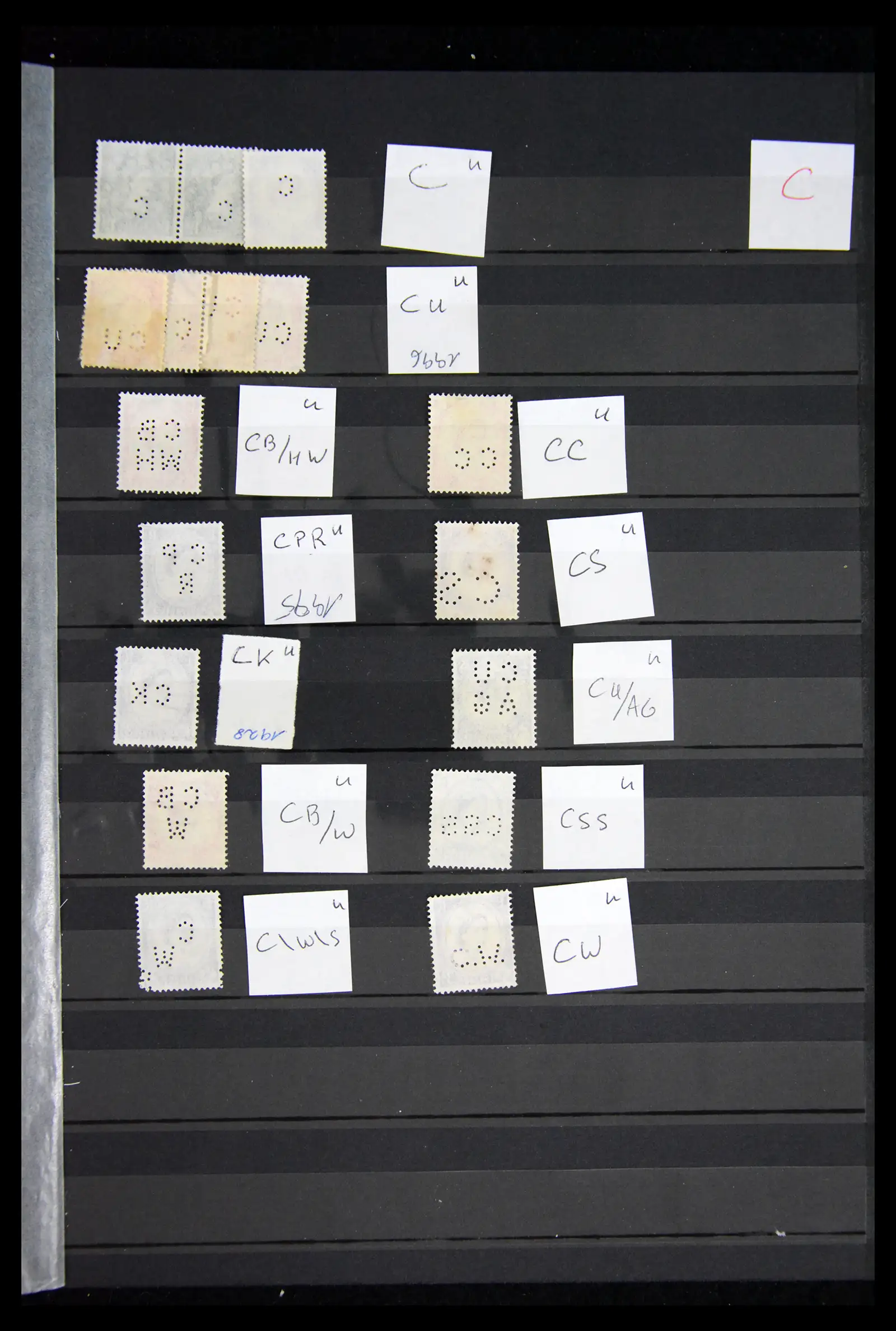 41721 0045 - Stamp collection 41721 Great Britain perfins 1900-1970.