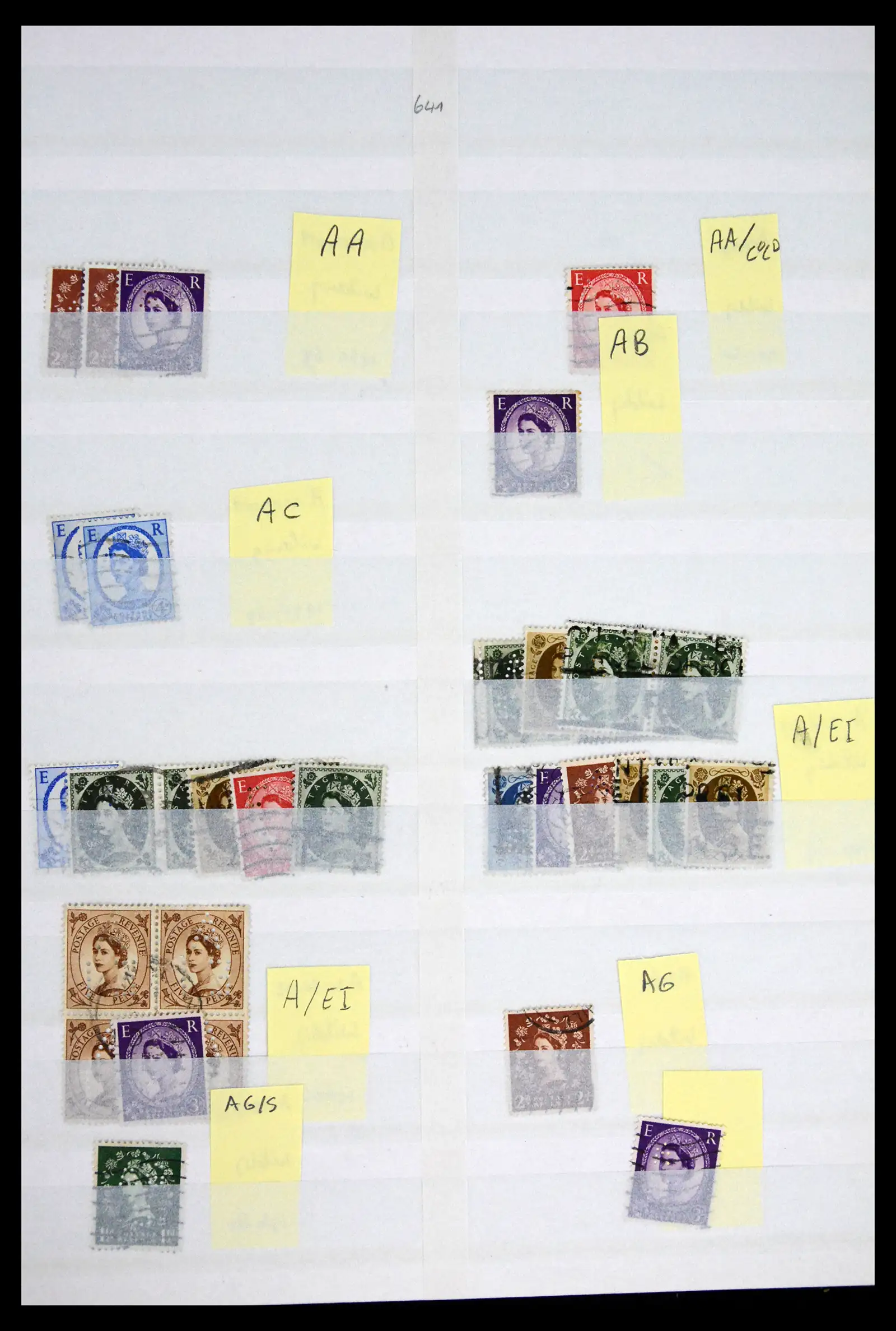 41721 0060 - Stamp collection 41721 Great Britain perfins 1900-1970.