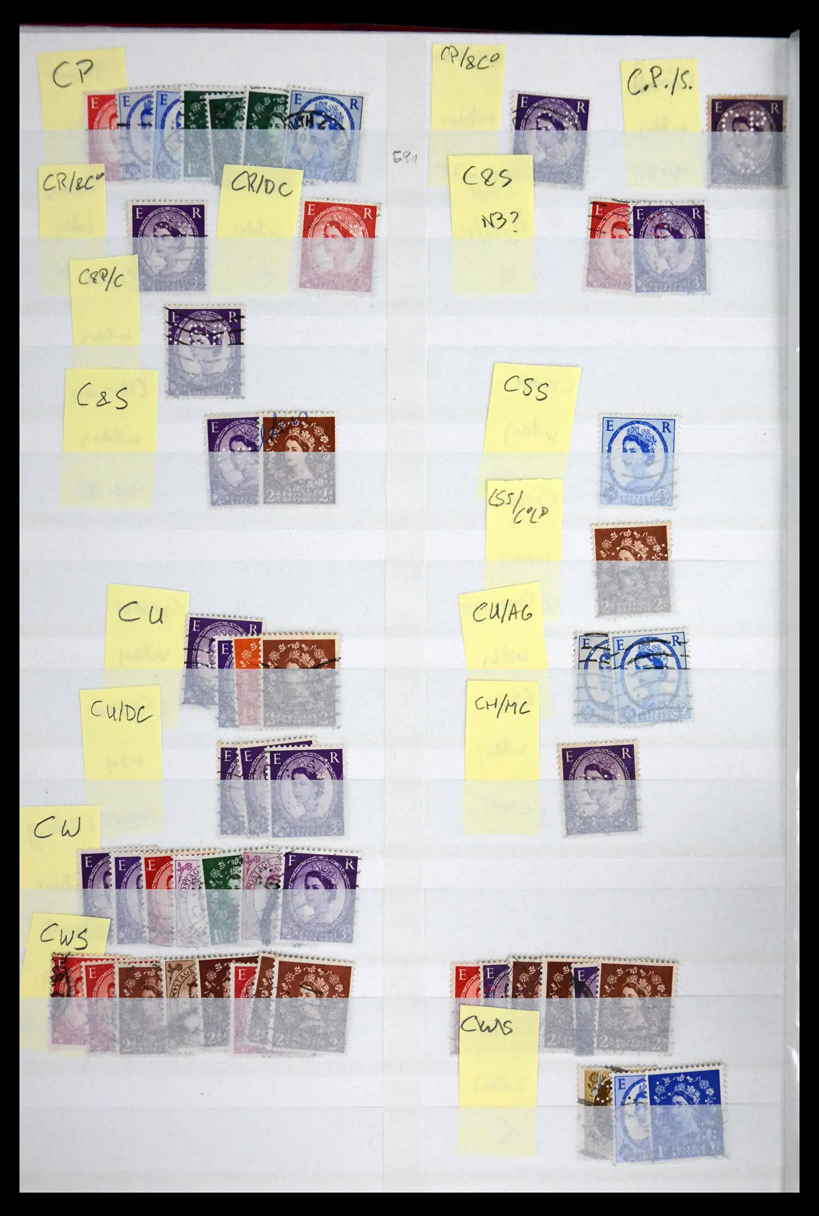 41721 0065 - Stamp collection 41721 Great Britain perfins 1900-1970.