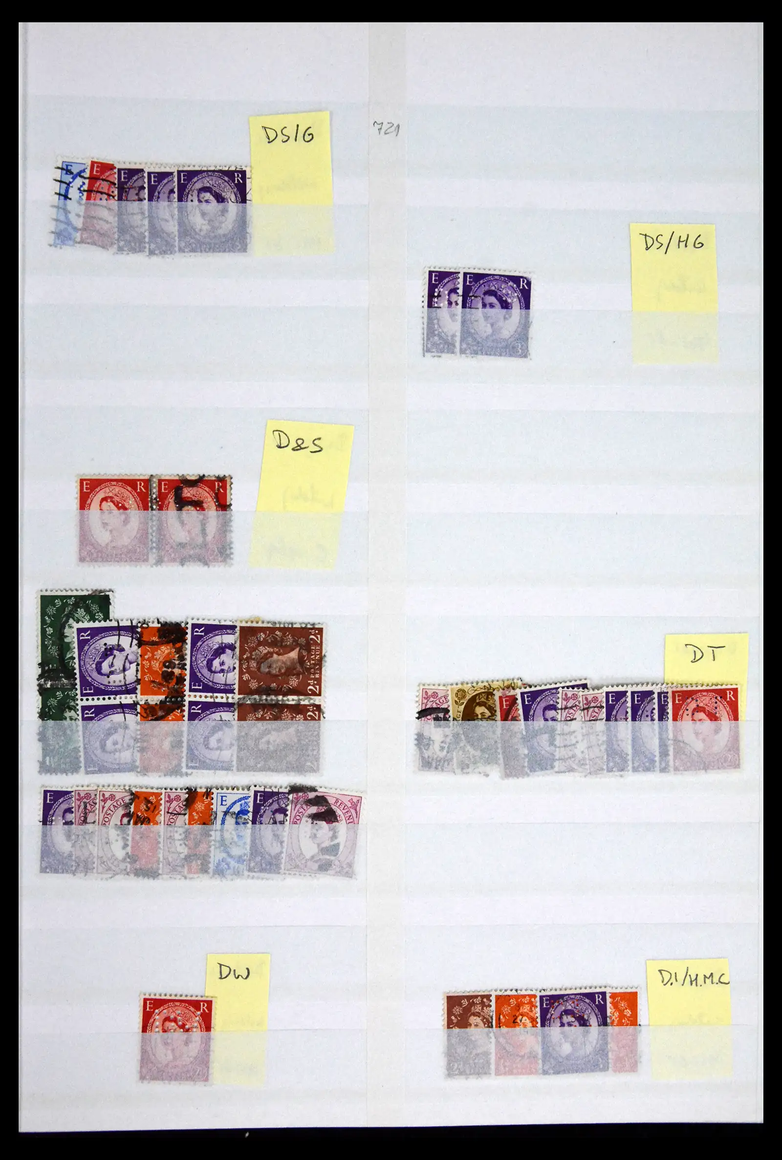 41721 0068 - Stamp collection 41721 Great Britain perfins 1900-1970.