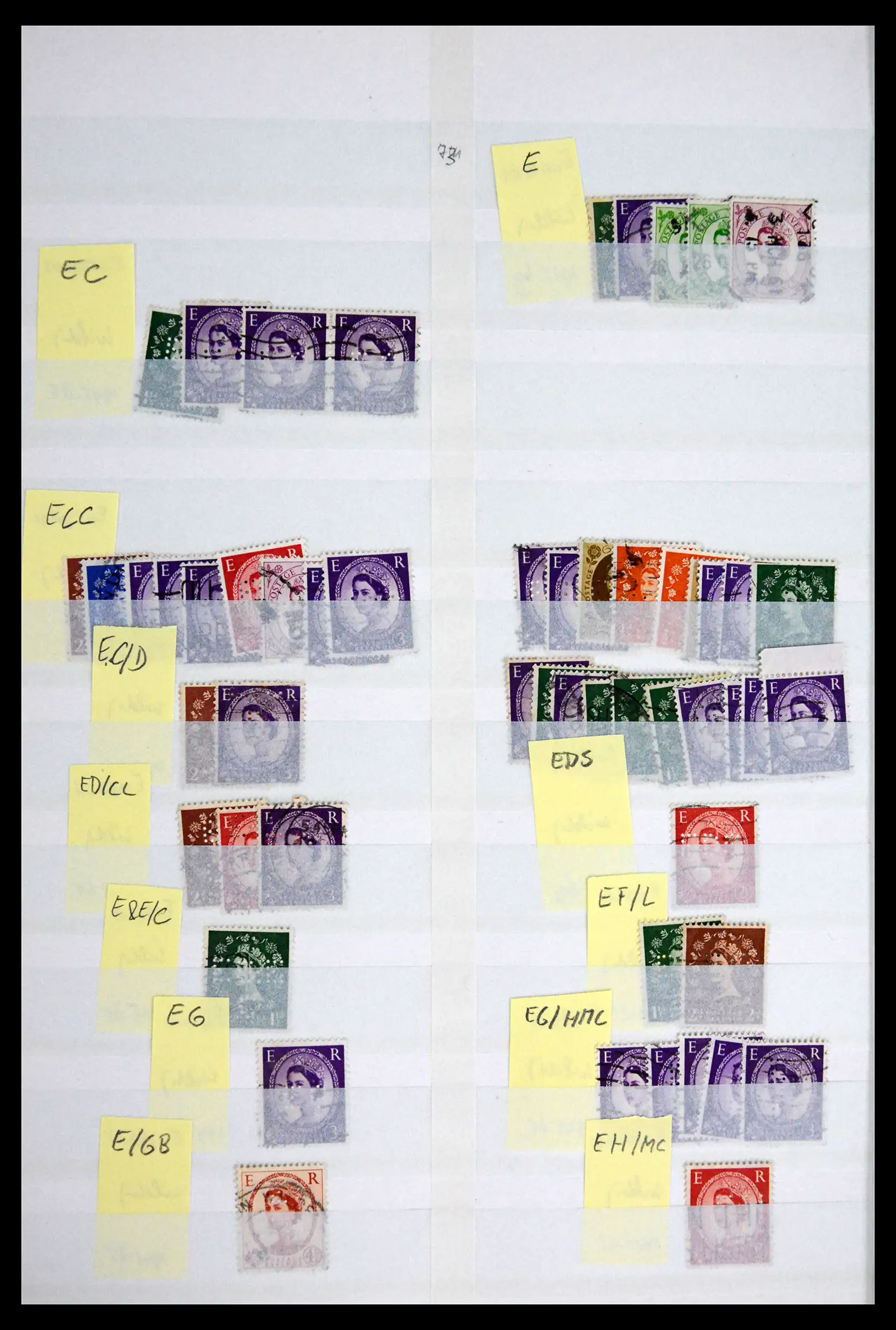 41721 0069 - Stamp collection 41721 Great Britain perfins 1900-1970.