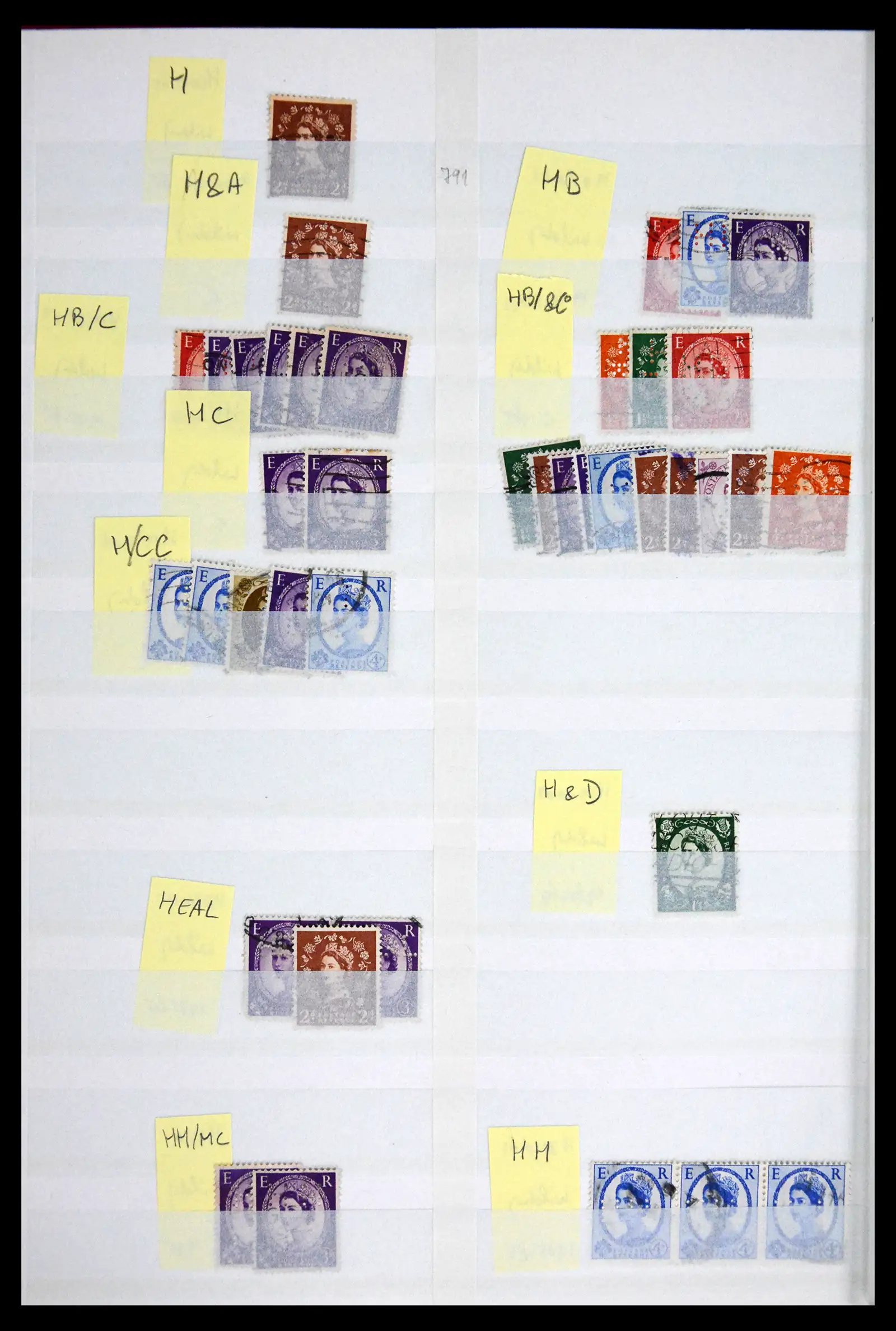 41721 0075 - Stamp collection 41721 Great Britain perfins 1900-1970.