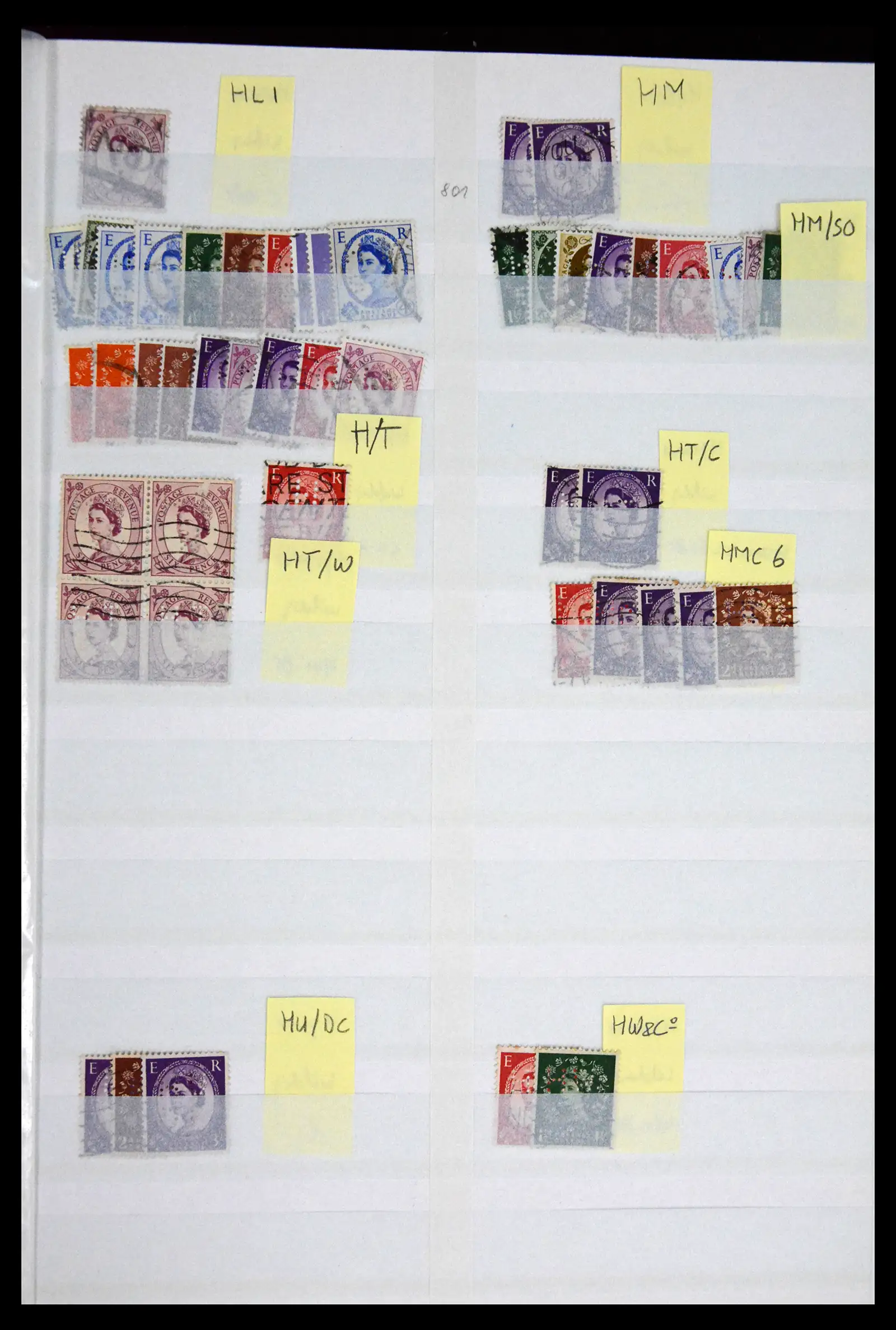 41721 0076 - Stamp collection 41721 Great Britain perfins 1900-1970.