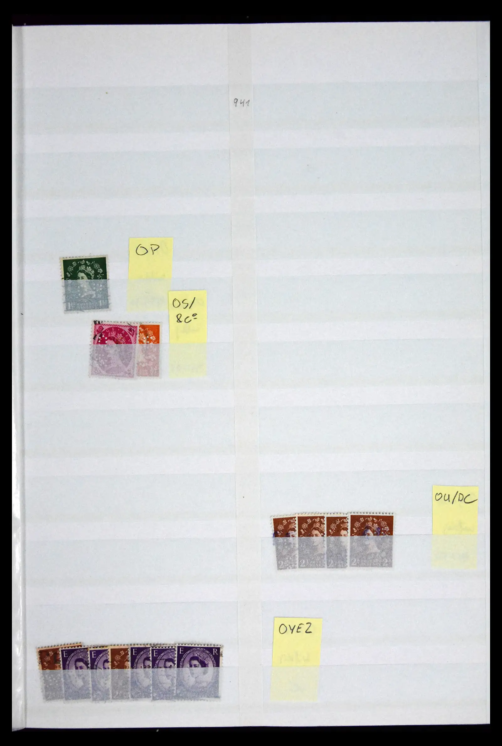 41721 0090 - Stamp collection 41721 Great Britain perfins 1900-1970.