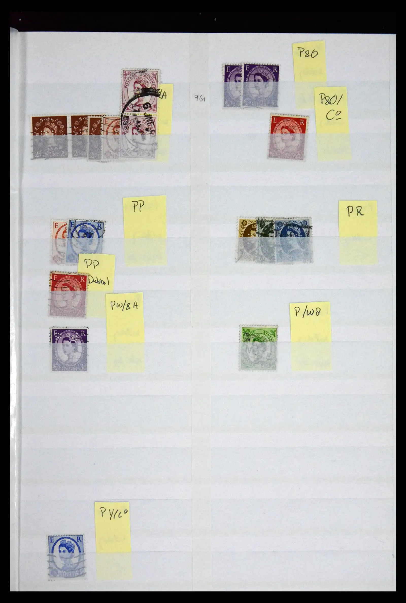 41721 0092 - Stamp collection 41721 Great Britain perfins 1900-1970.