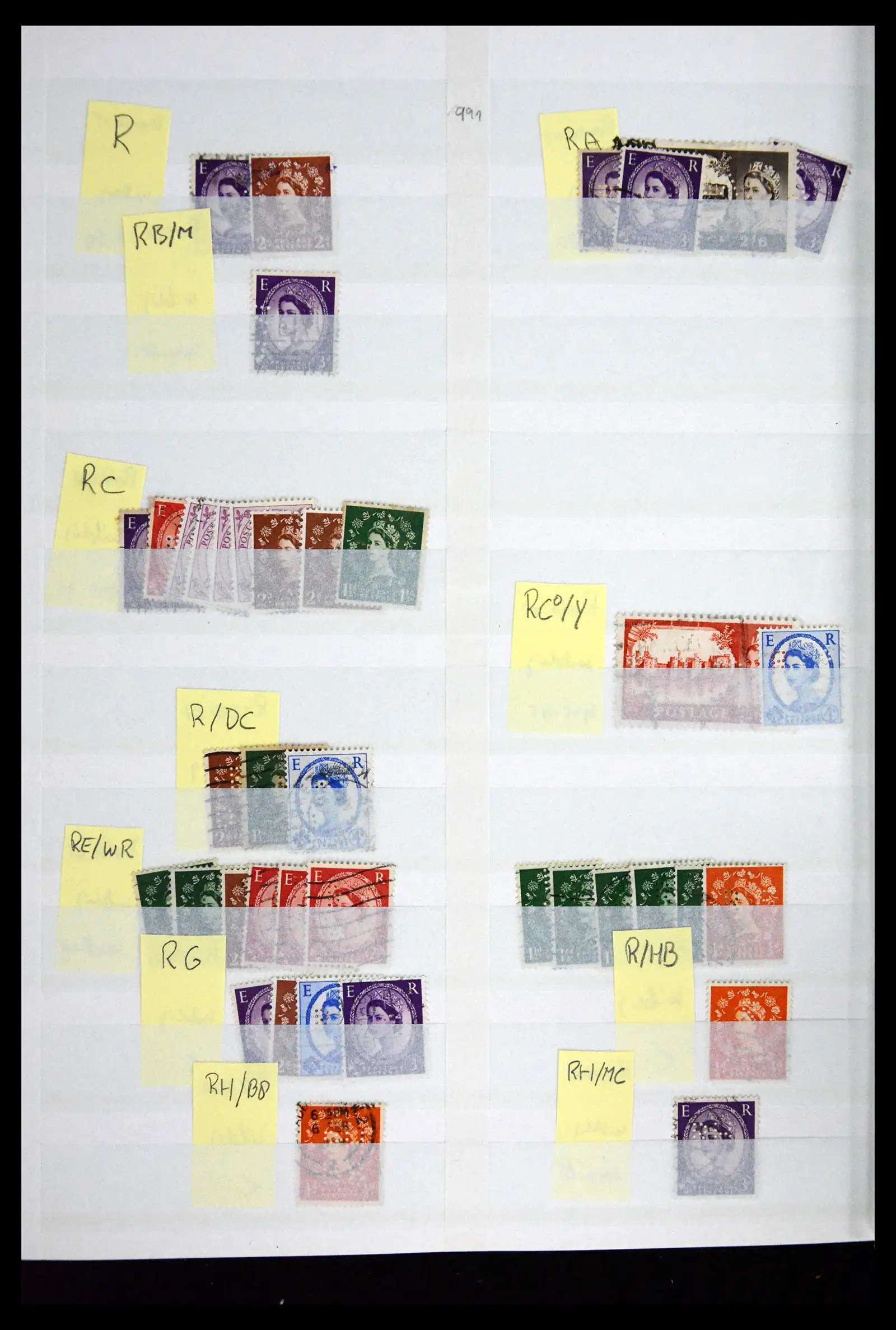 41721 0093 - Stamp collection 41721 Great Britain perfins 1900-1970.