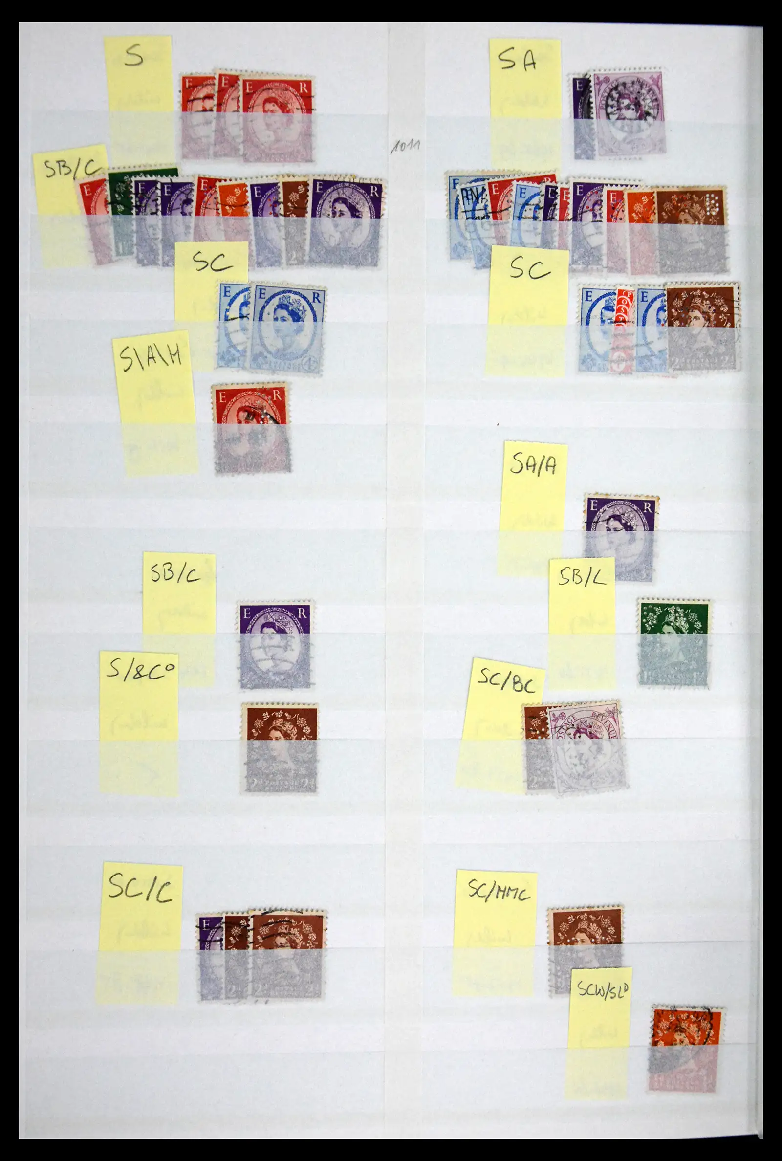 41721 0095 - Stamp collection 41721 Great Britain perfins 1900-1970.