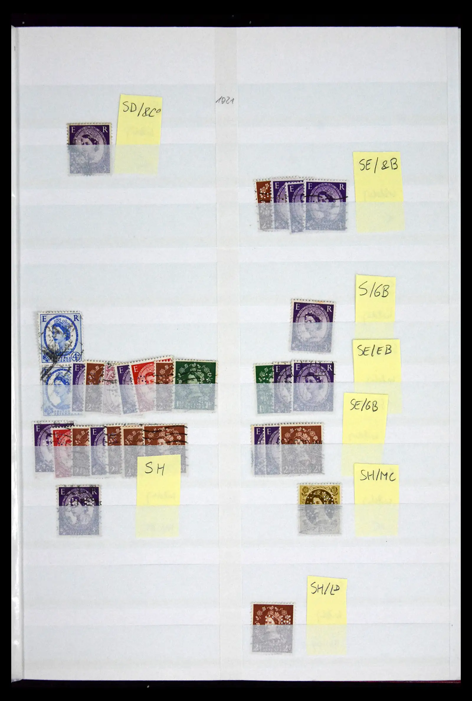 41721 0096 - Stamp collection 41721 Great Britain perfins 1900-1970.