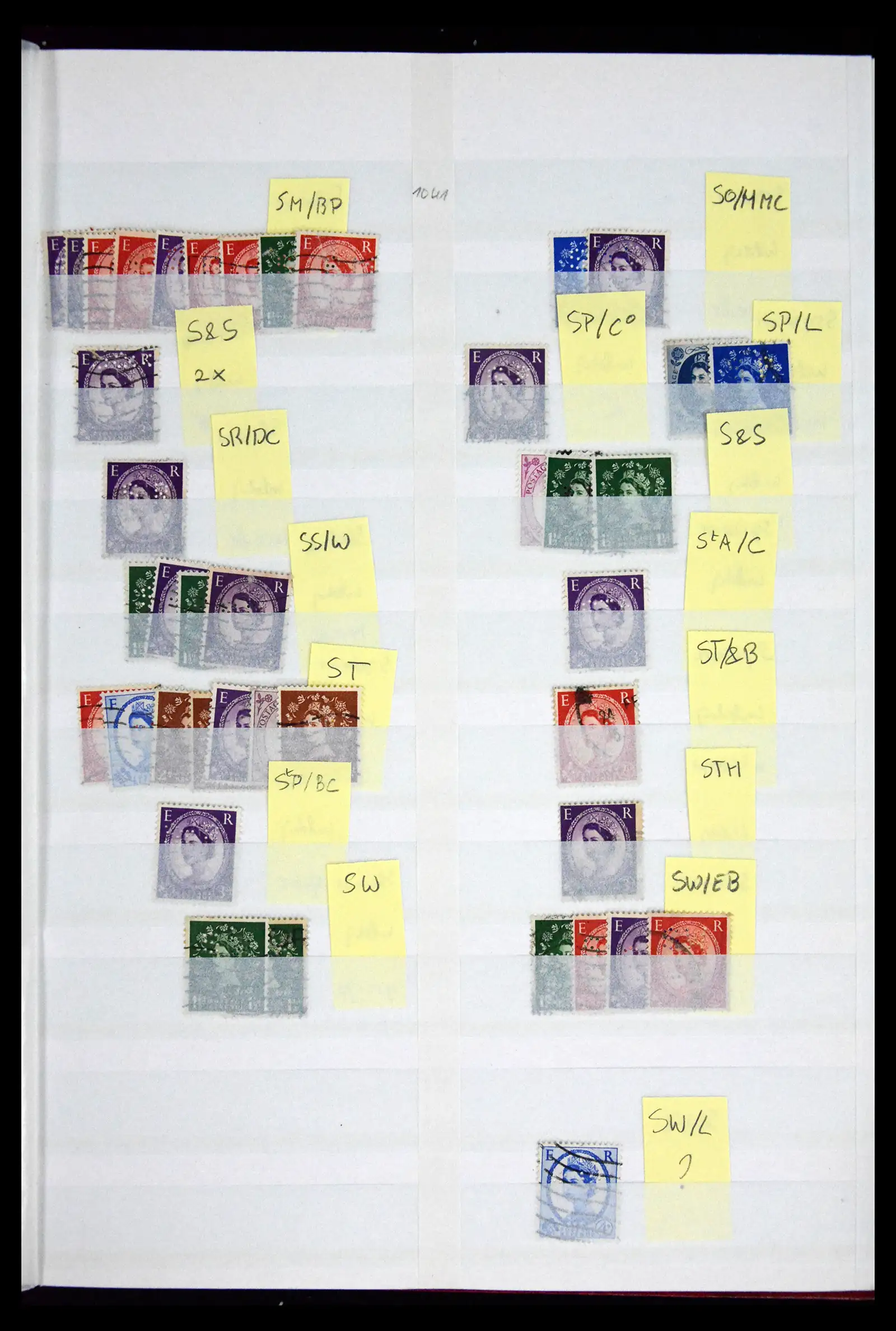41721 0098 - Stamp collection 41721 Great Britain perfins 1900-1970.