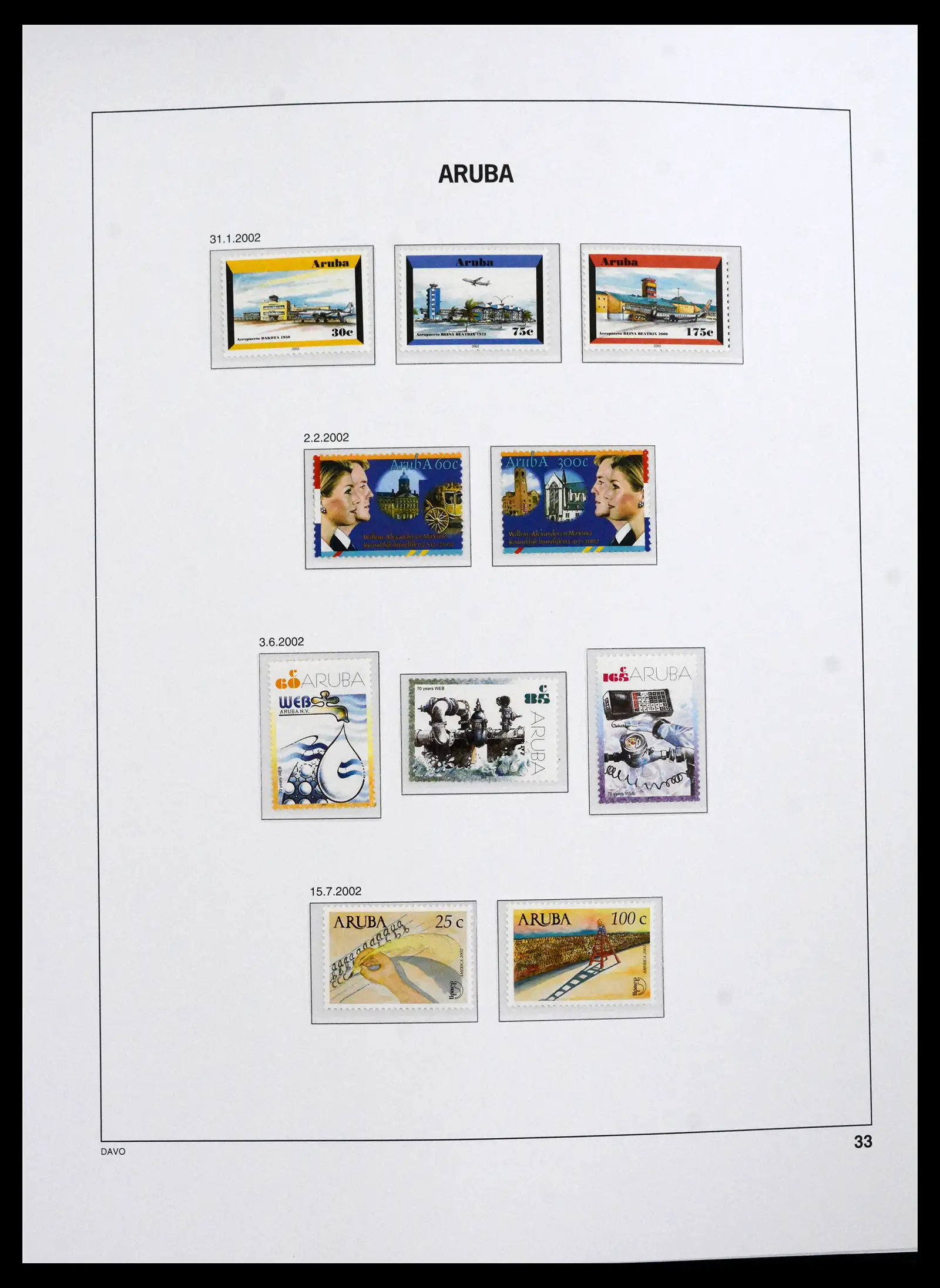 41732 0033 - Postzegelverzameling 41732 Aruba 1986-2025!!