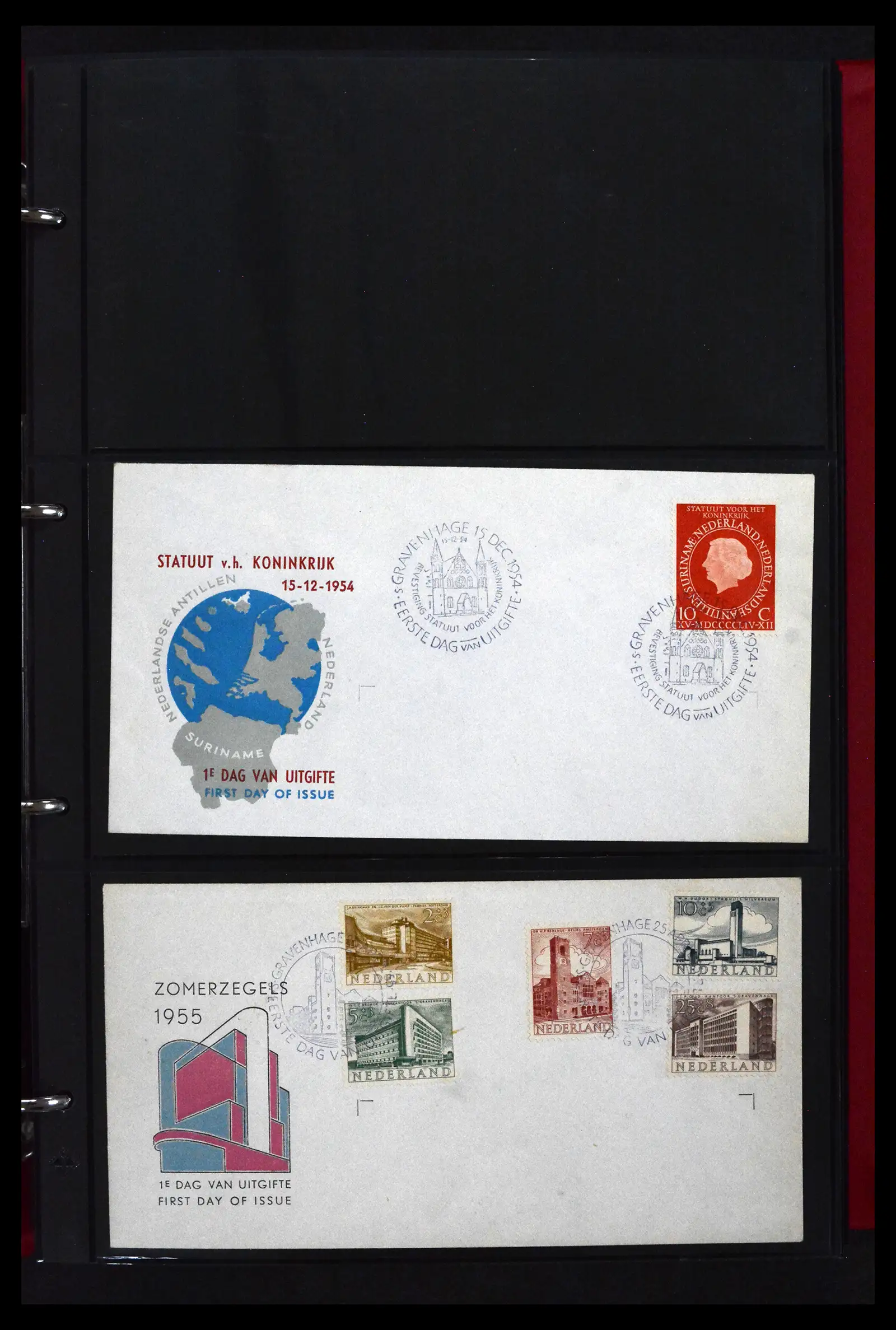 41739 0001 - Stamp collection 41739 Netherlands FDC's unaddressed 1954-1978.