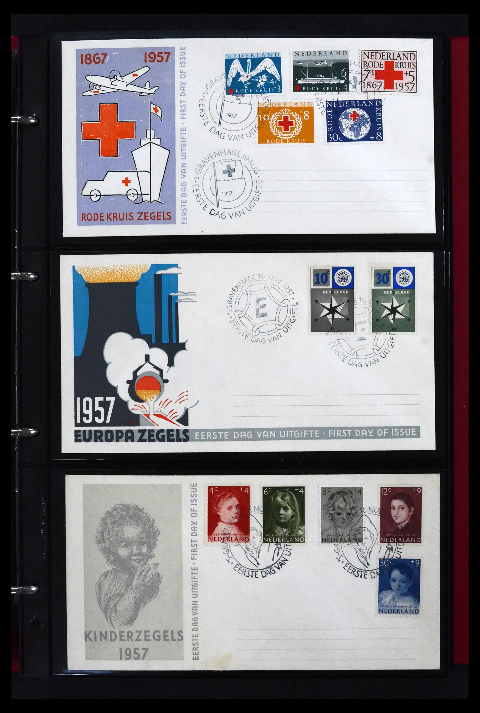 41739 0004 - Stamp collection 41739 Netherlands FDC's unaddressed 1954-1978.