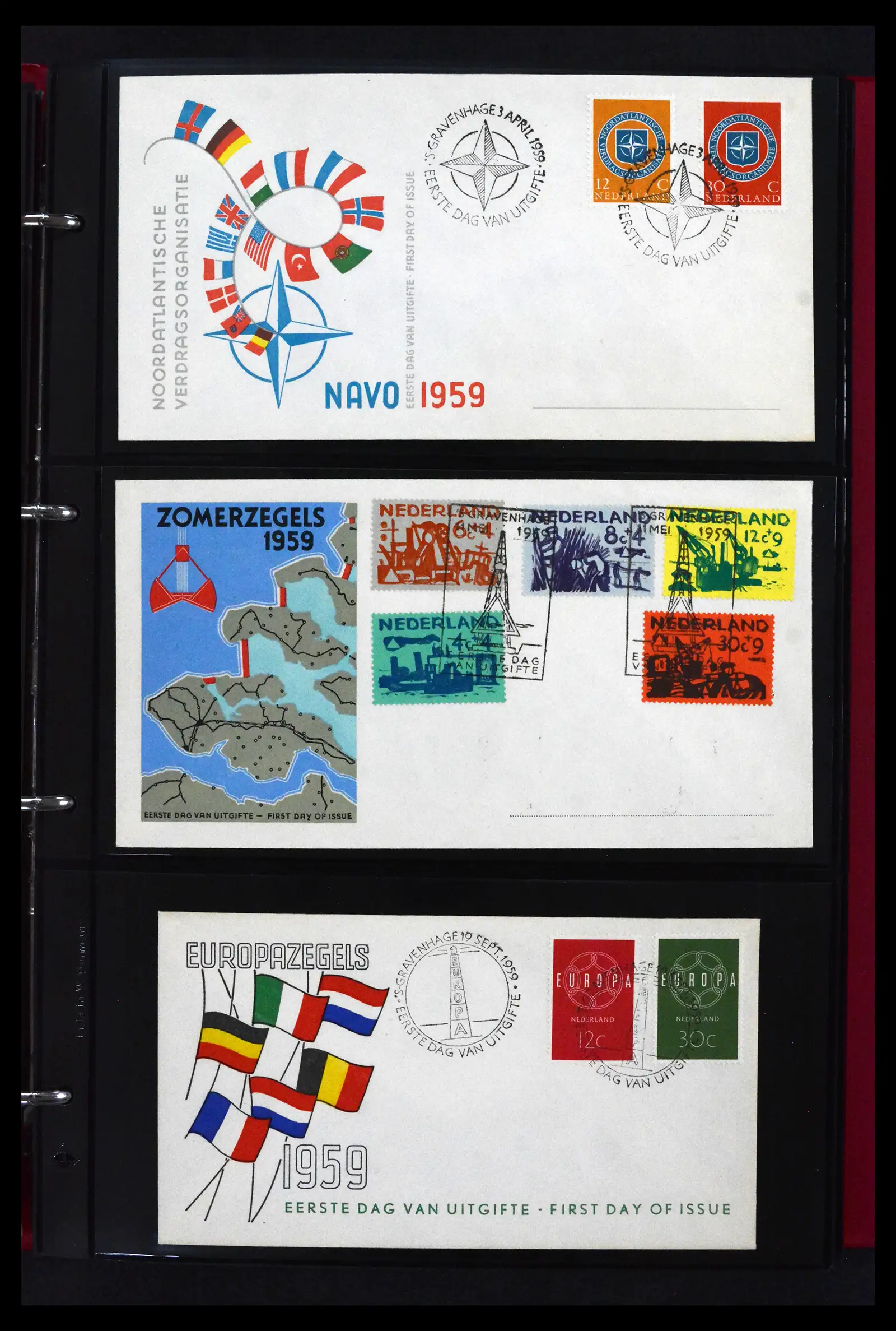 41739 0006 - Stamp collection 41739 Netherlands FDC's unaddressed 1954-1978.