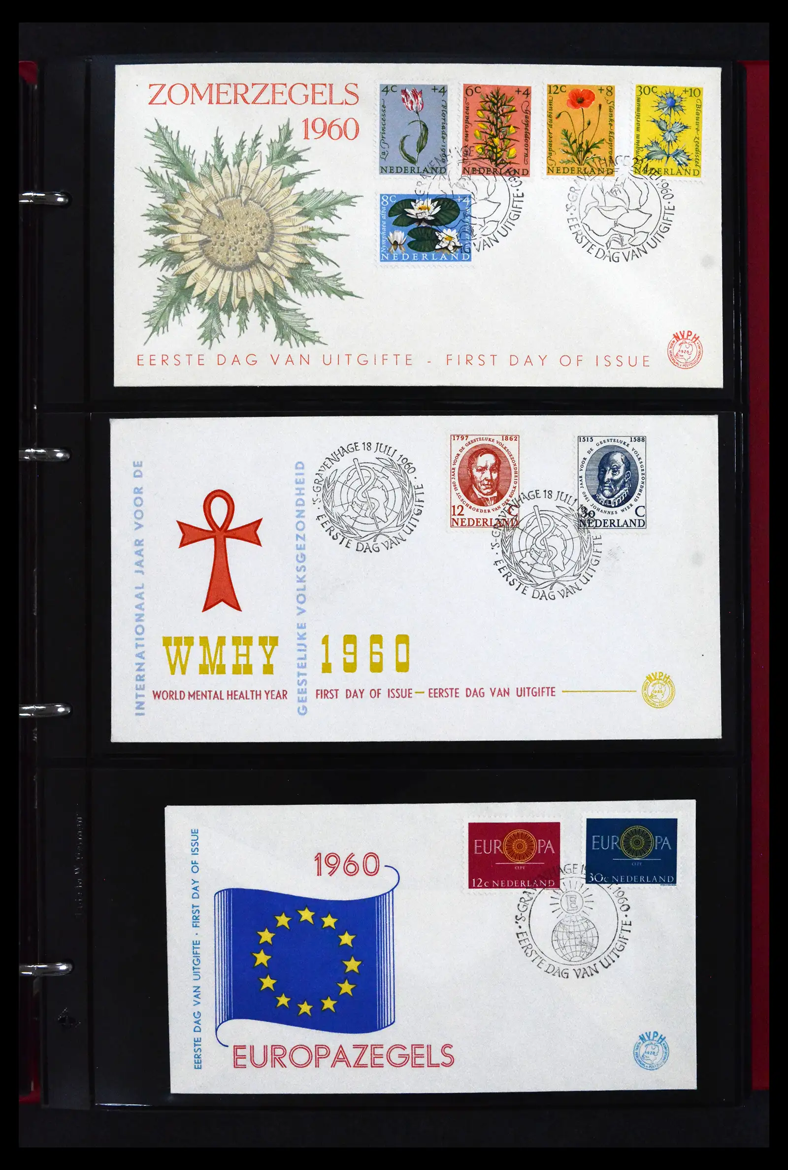 41739 0008 - Stamp collection 41739 Netherlands FDC's unaddressed 1954-1978.
