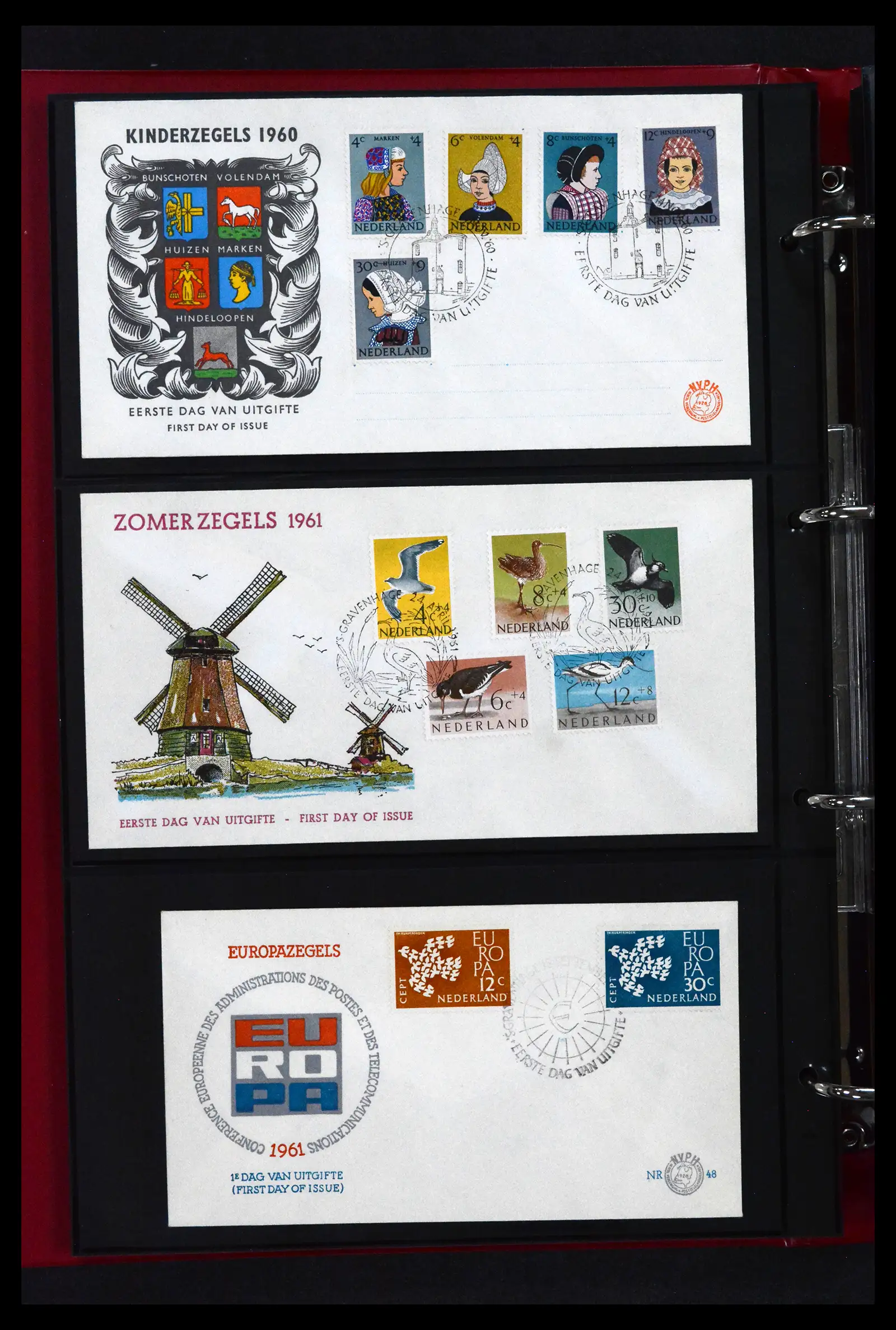 41739 0009 - Stamp collection 41739 Netherlands FDC's unaddressed 1954-1978.