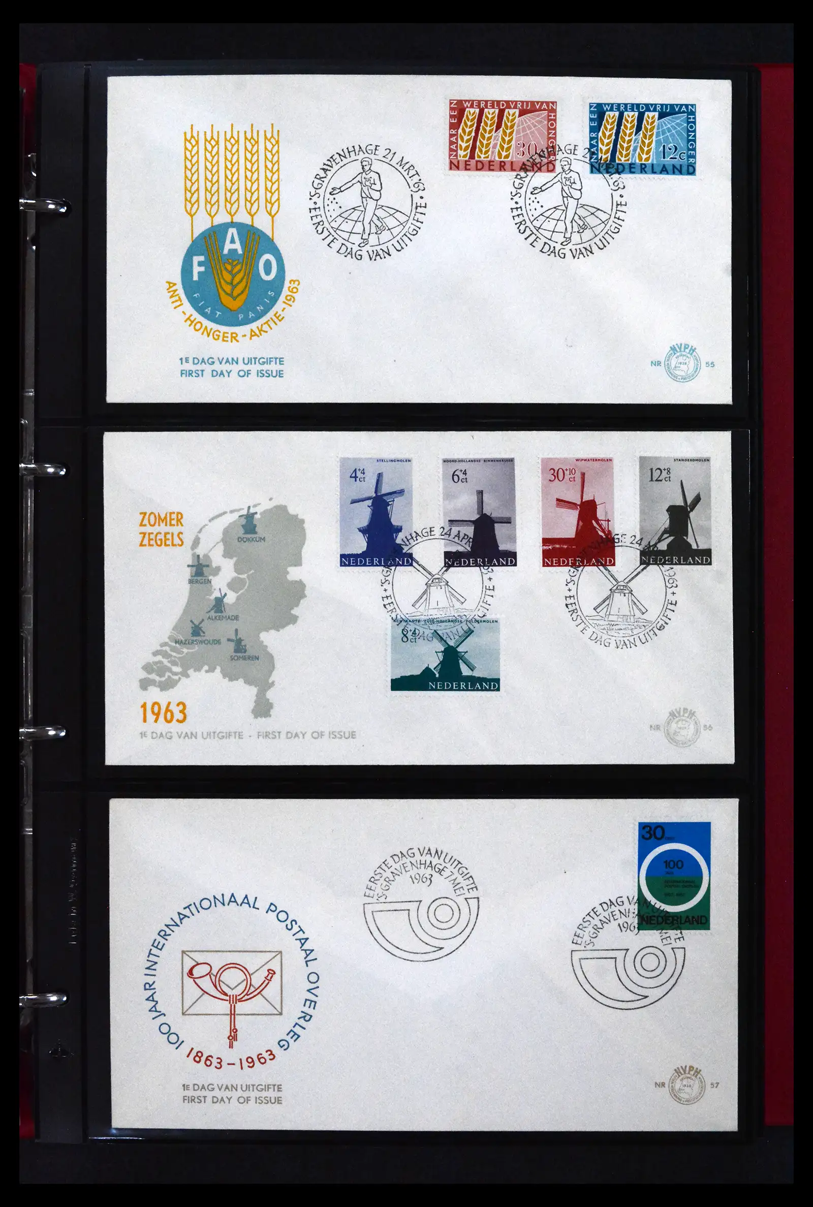 41739 0012 - Stamp collection 41739 Netherlands FDC's unaddressed 1954-1978.