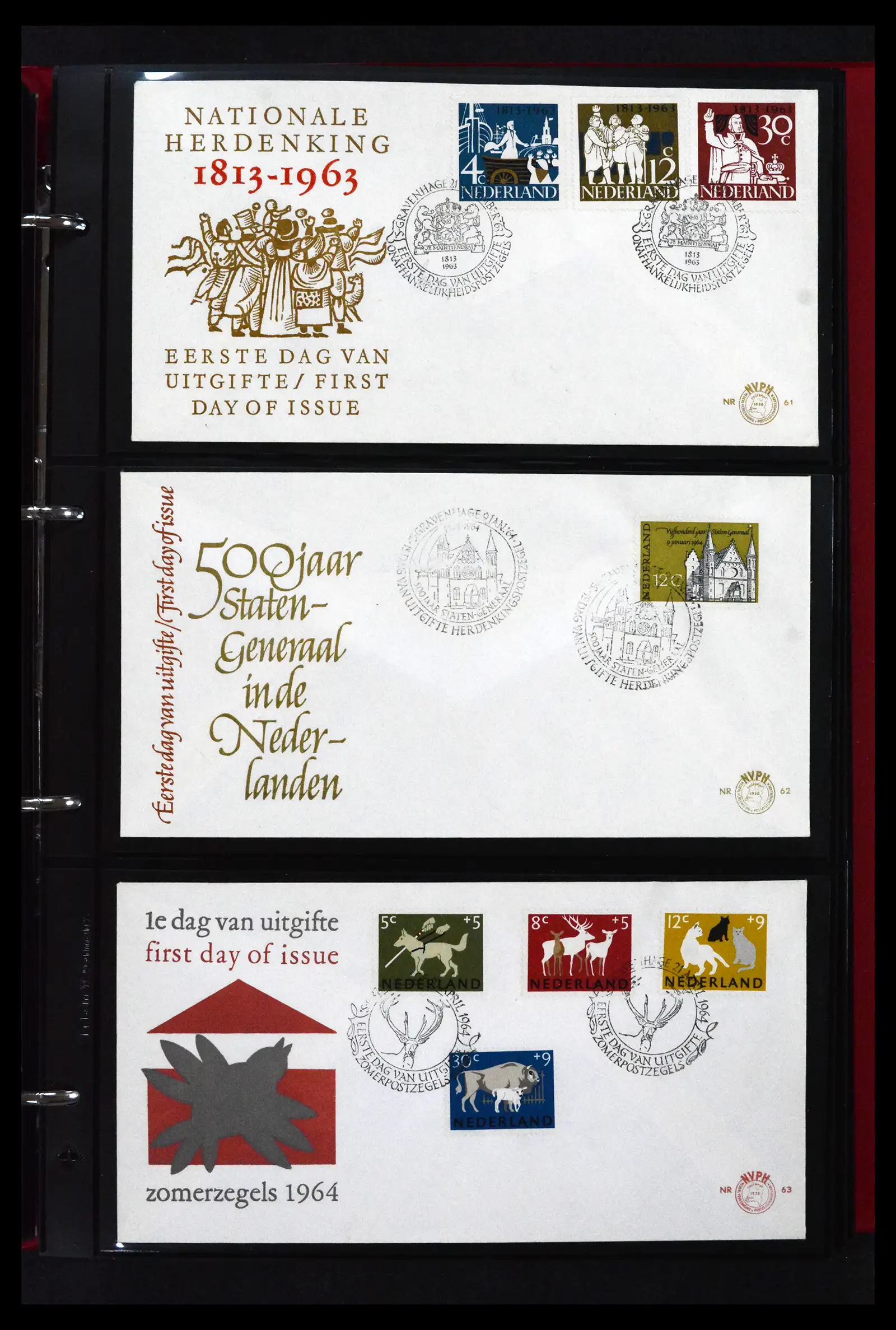 41739 0014 - Stamp collection 41739 Netherlands FDC's unaddressed 1954-1978.