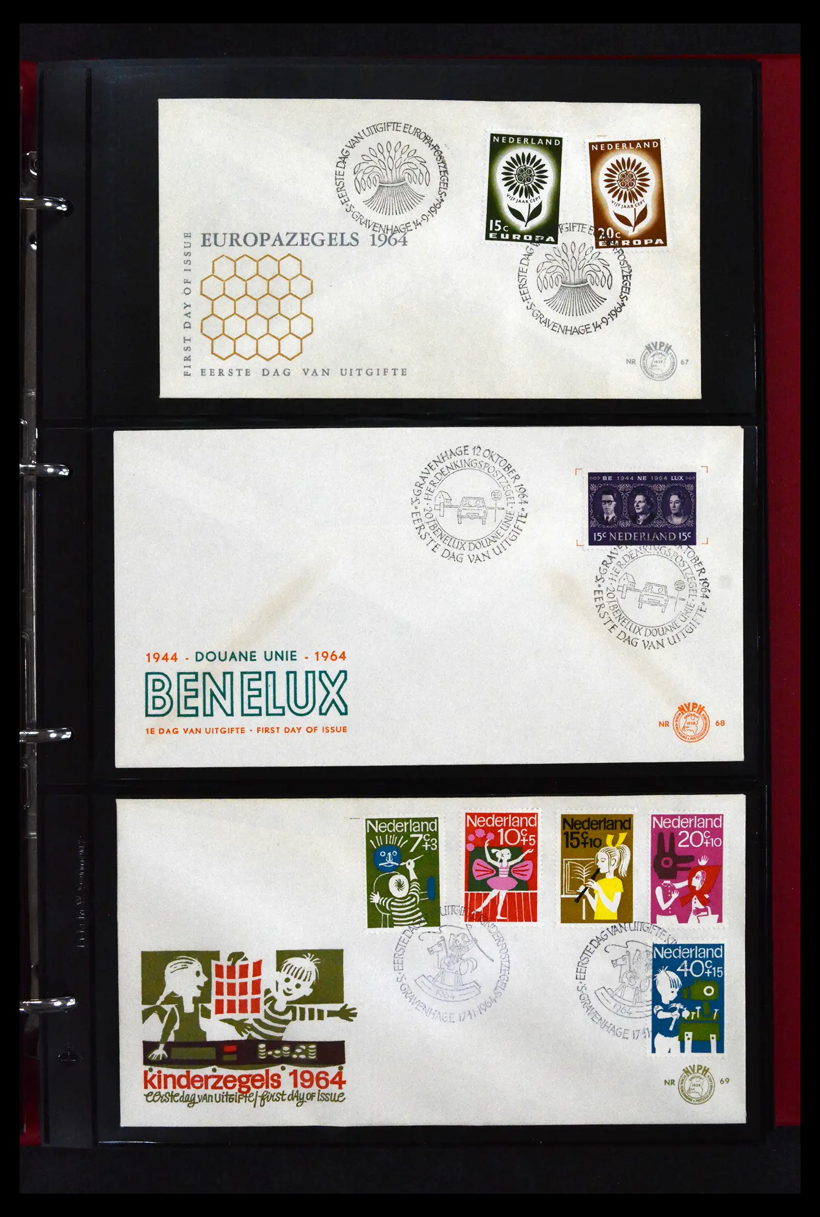 41739 0016 - Stamp collection 41739 Netherlands FDC's unaddressed 1954-1978.