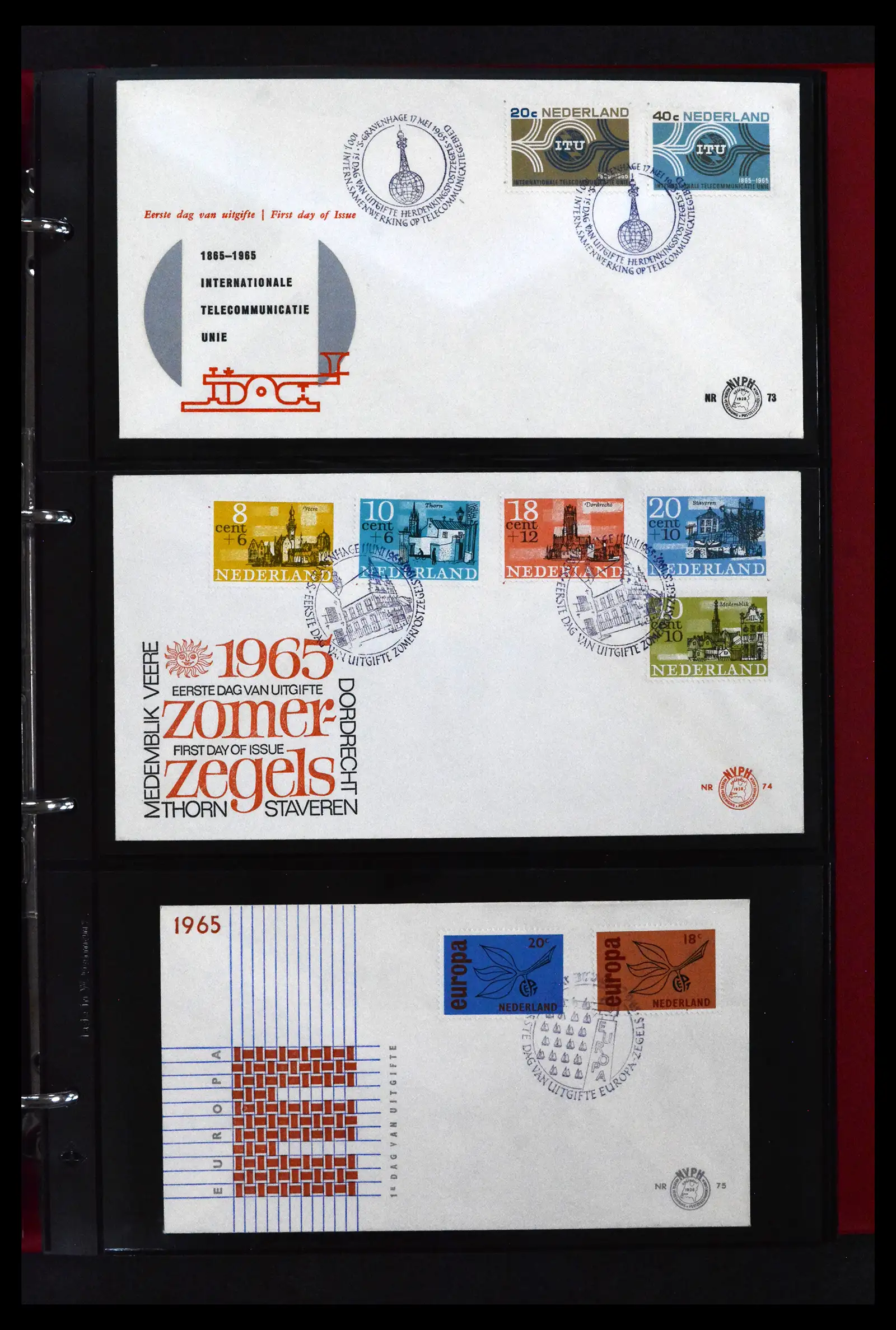 41739 0018 - Stamp collection 41739 Netherlands FDC's unaddressed 1954-1978.