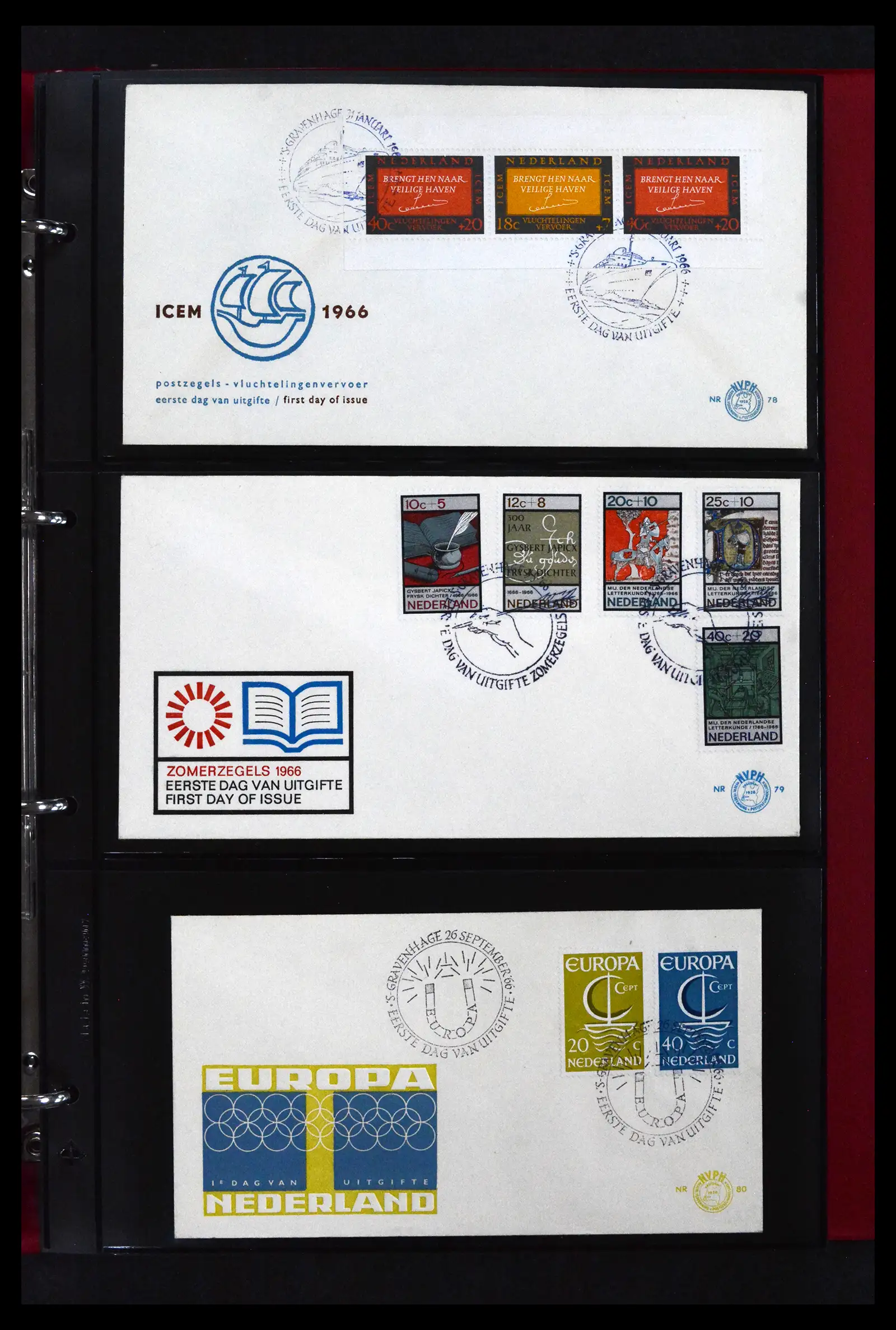 41739 0020 - Stamp collection 41739 Netherlands FDC's unaddressed 1954-1978.