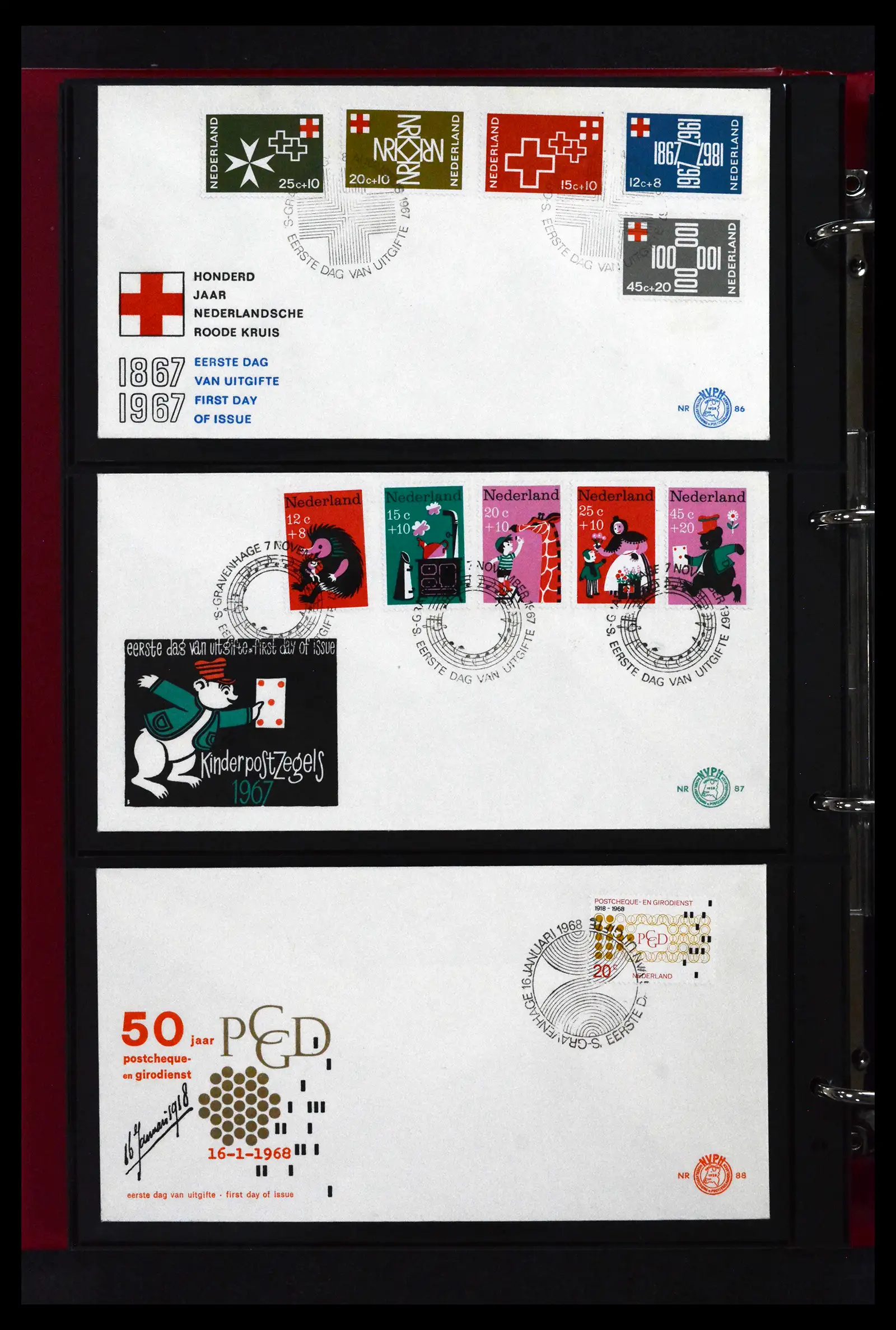 41739 0023 - Stamp collection 41739 Netherlands FDC's unaddressed 1954-1978.