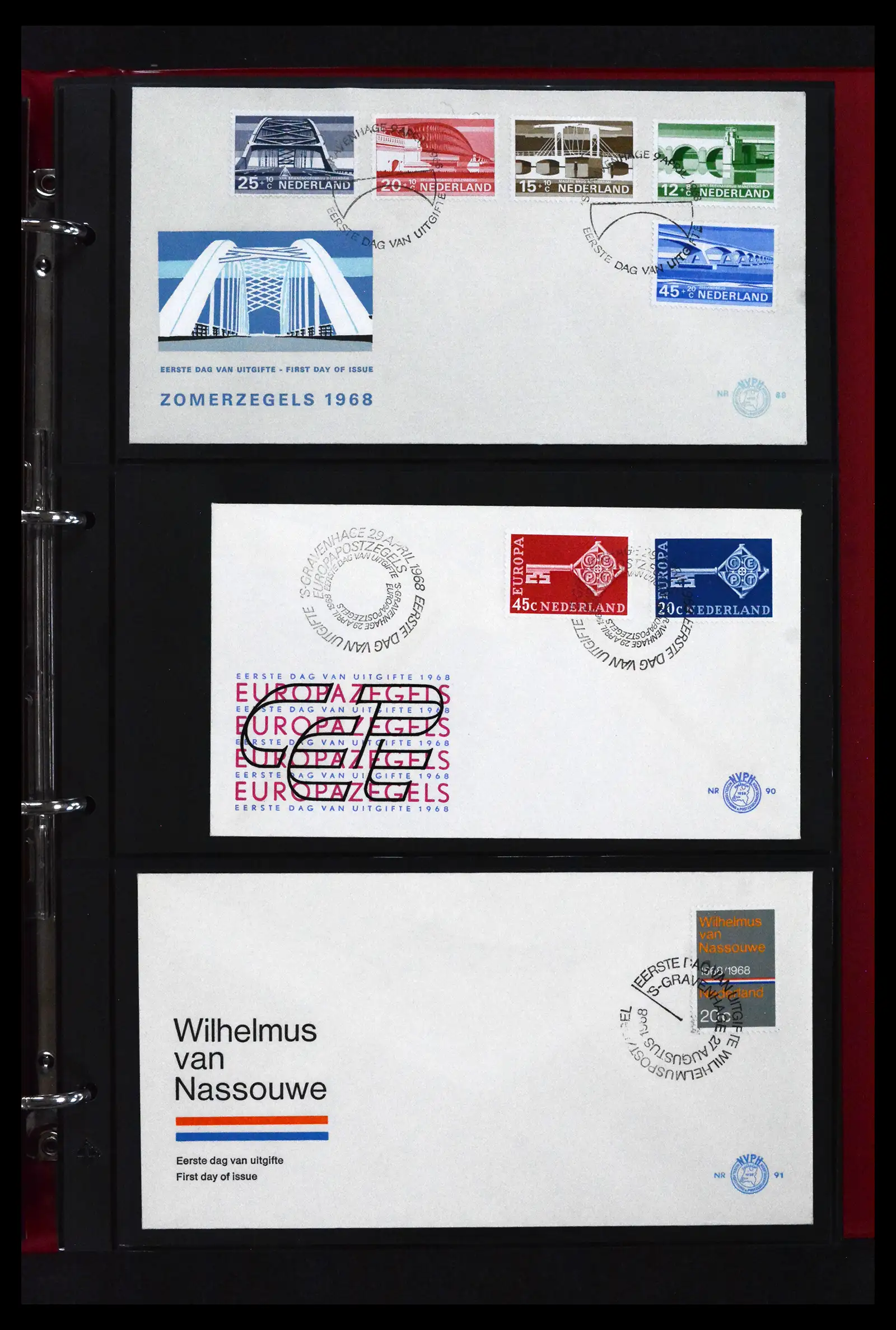 41739 0024 - Stamp collection 41739 Netherlands FDC's unaddressed 1954-1978.
