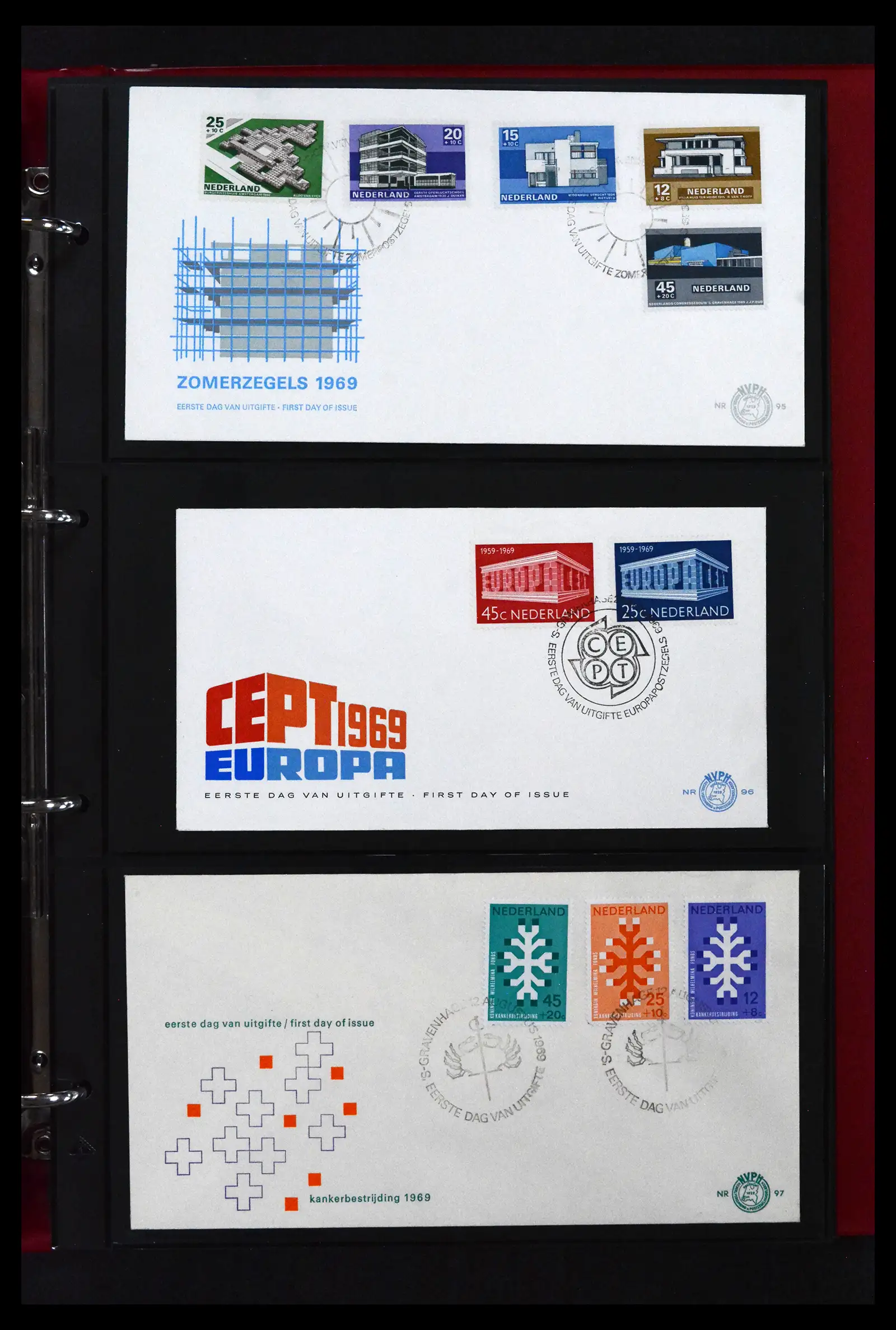 41739 0026 - Stamp collection 41739 Netherlands FDC's unaddressed 1954-1978.