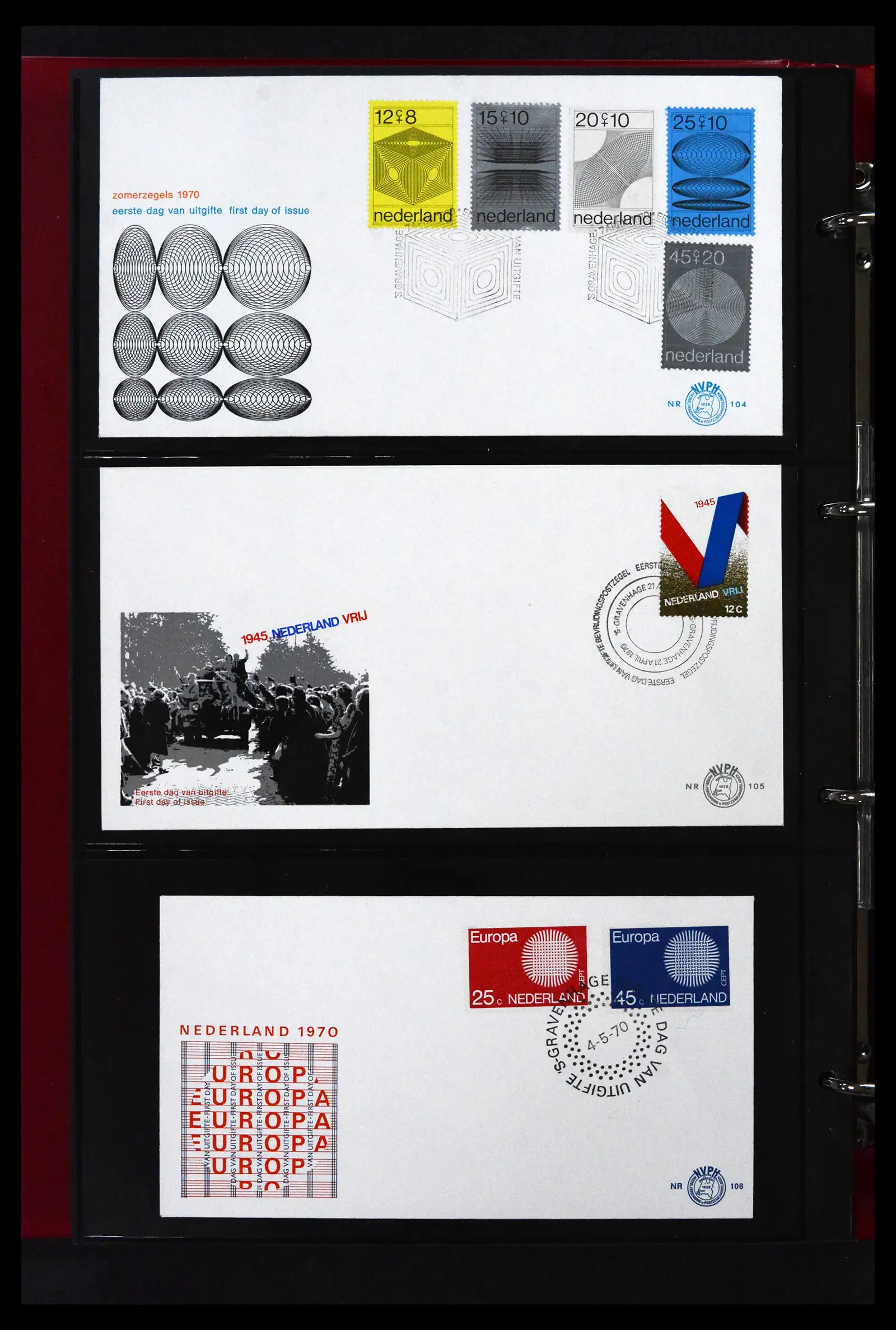 41739 0029 - Stamp collection 41739 Netherlands FDC's unaddressed 1954-1978.