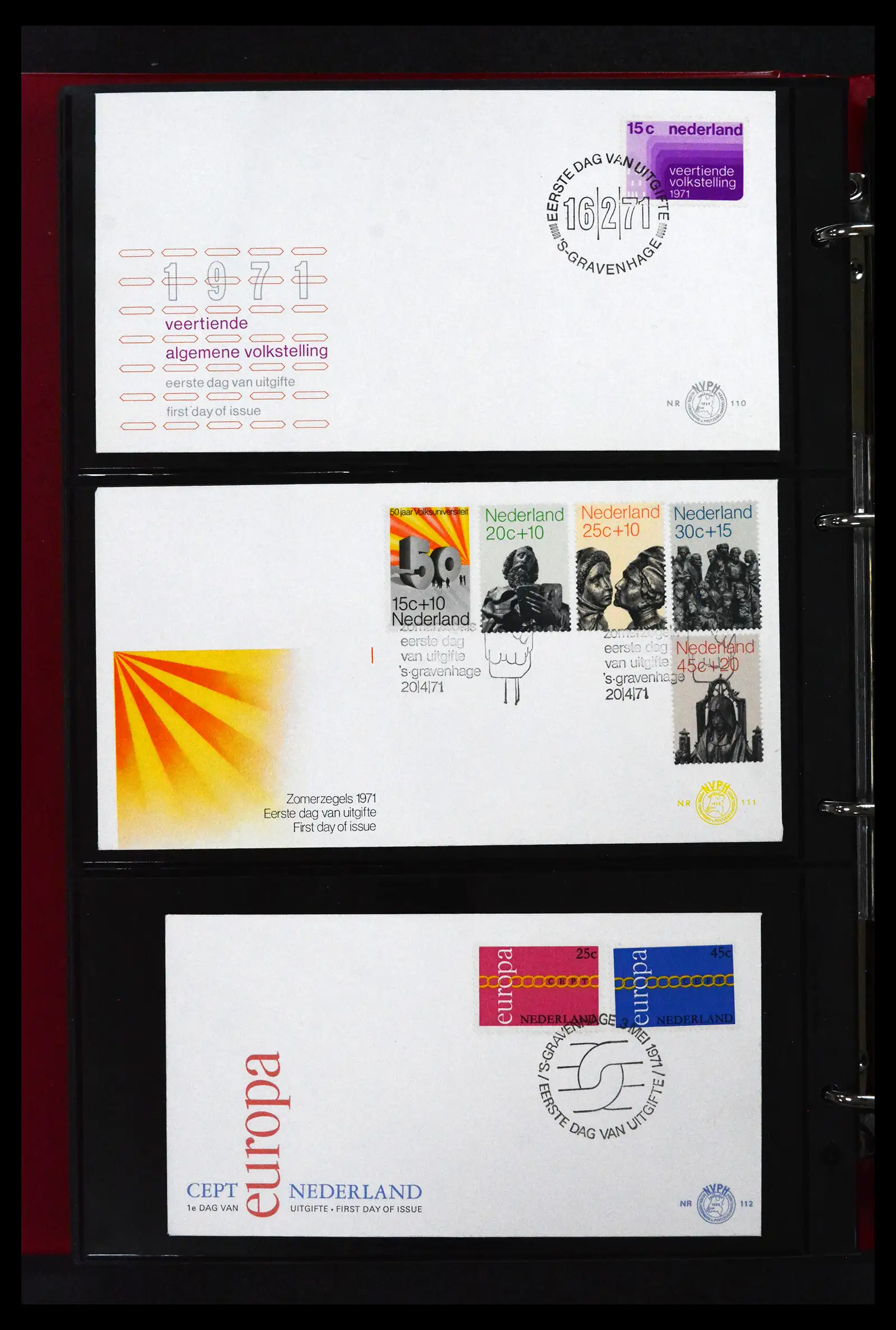 41739 0031 - Stamp collection 41739 Netherlands FDC's unaddressed 1954-1978.