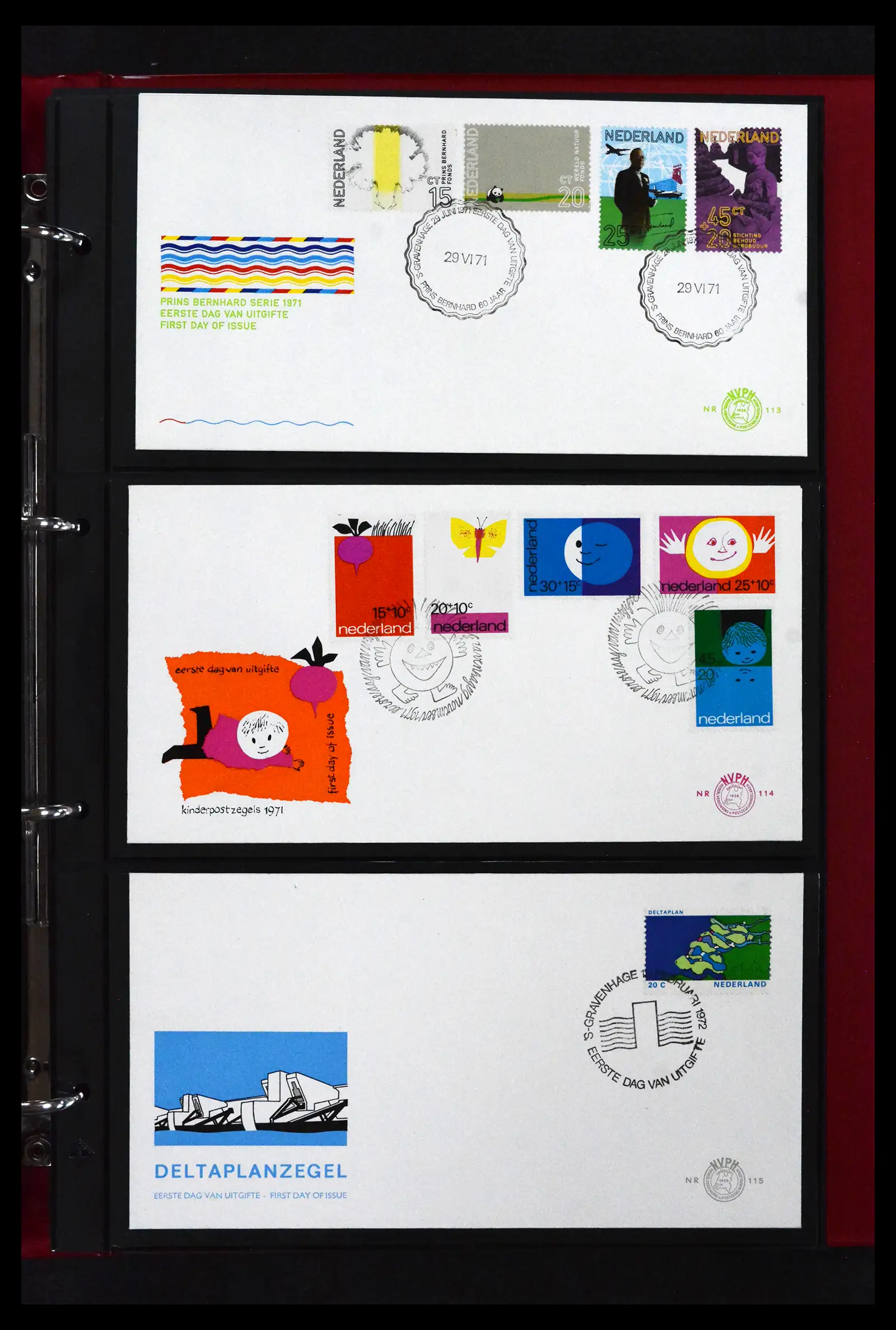 41739 0032 - Stamp collection 41739 Netherlands FDC's unaddressed 1954-1978.