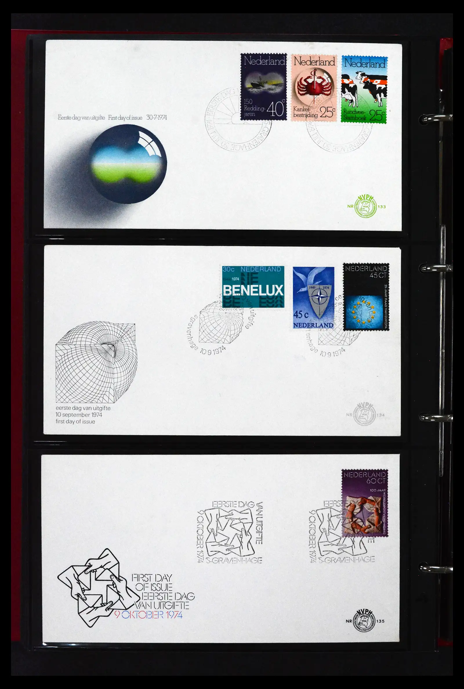 41739 0039 - Stamp collection 41739 Netherlands FDC's unaddressed 1954-1978.