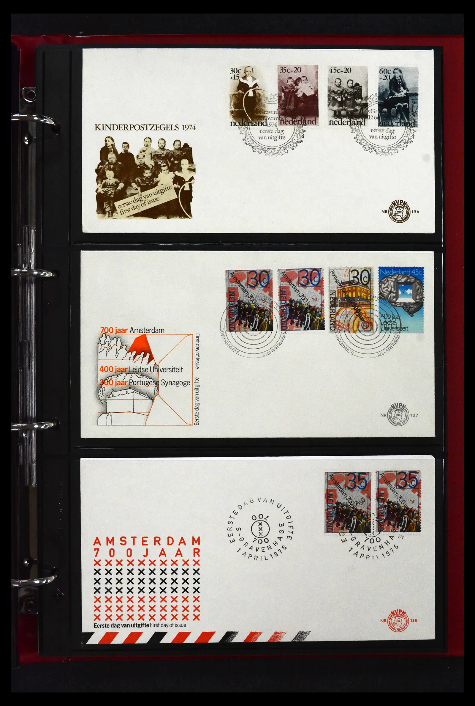 41739 0040 - Stamp collection 41739 Netherlands FDC's unaddressed 1954-1978.