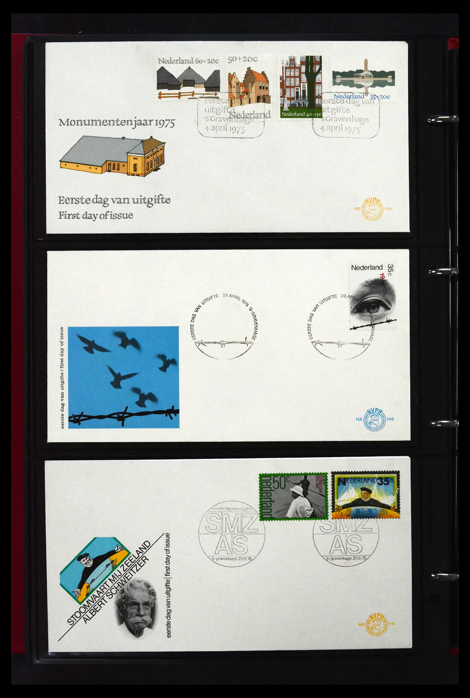 41739 0041 - Stamp collection 41739 Netherlands FDC's unaddressed 1954-1978.