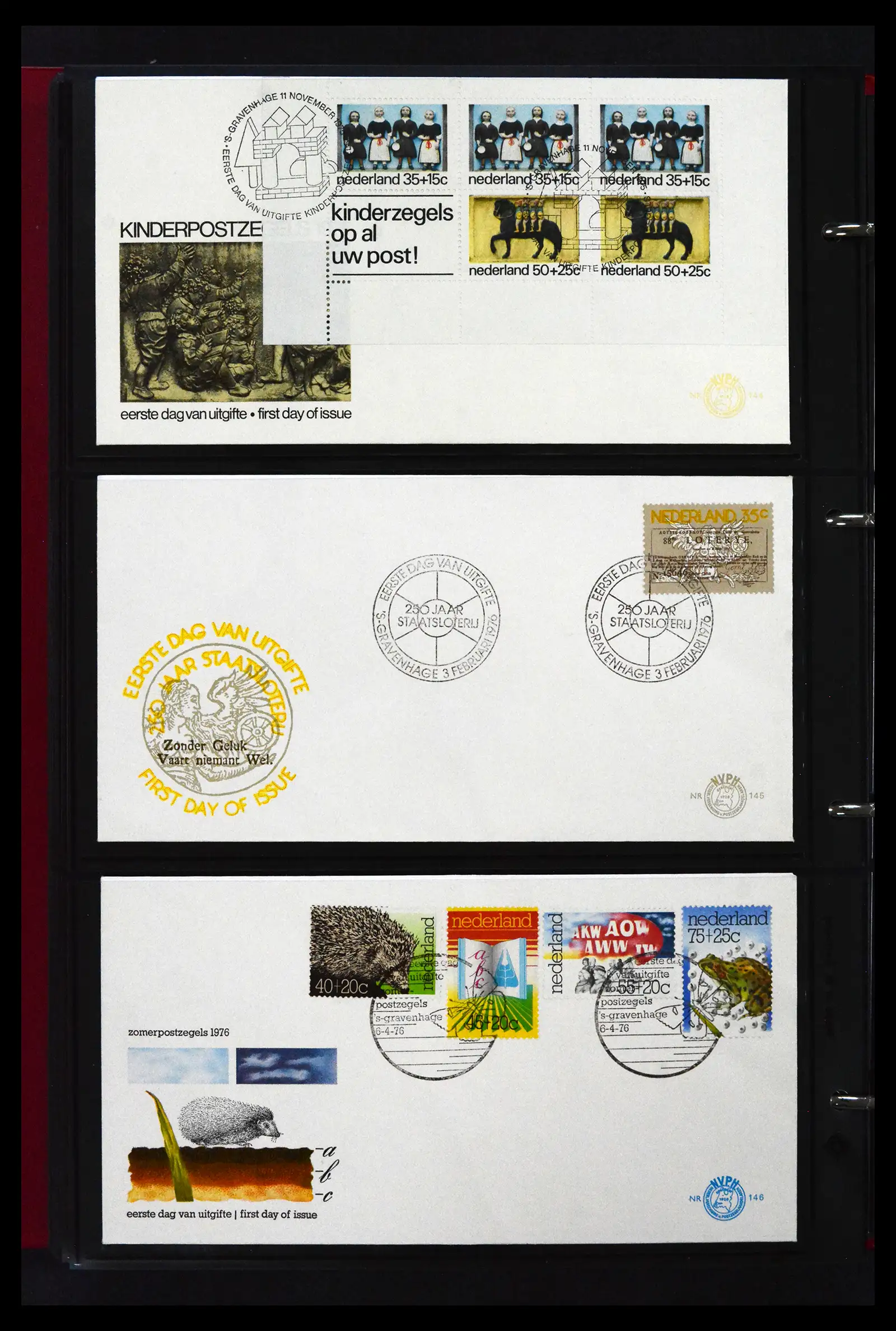 41739 0043 - Stamp collection 41739 Netherlands FDC's unaddressed 1954-1978.